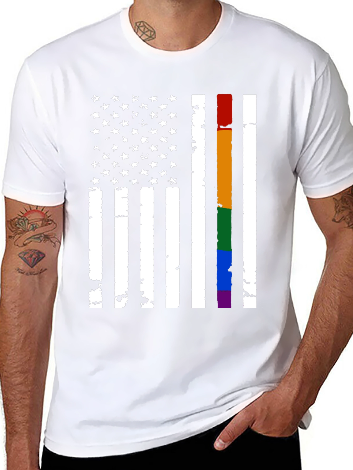LGBT Pride American Flag T-Shirt