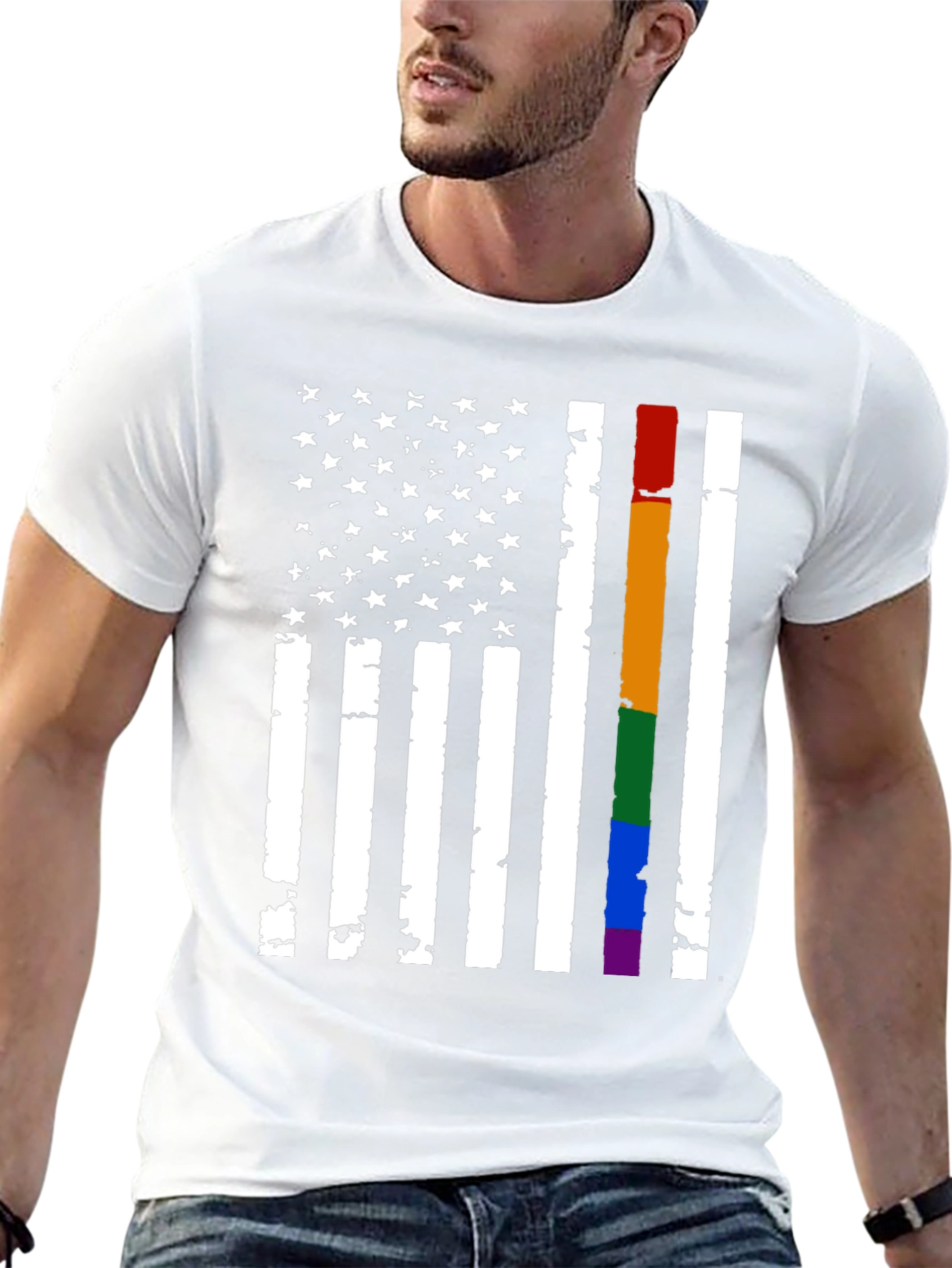 LGBT Pride American Flag T-Shirt