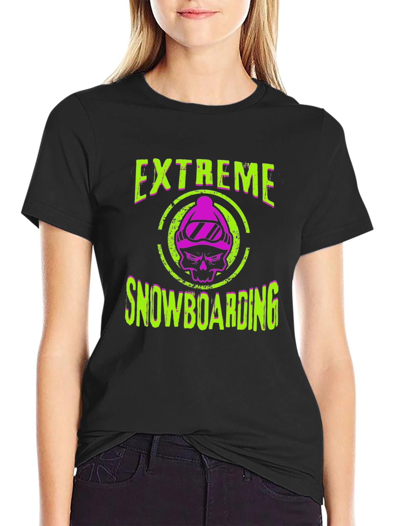 Extreme Snowboarding Graphic Tee - Black