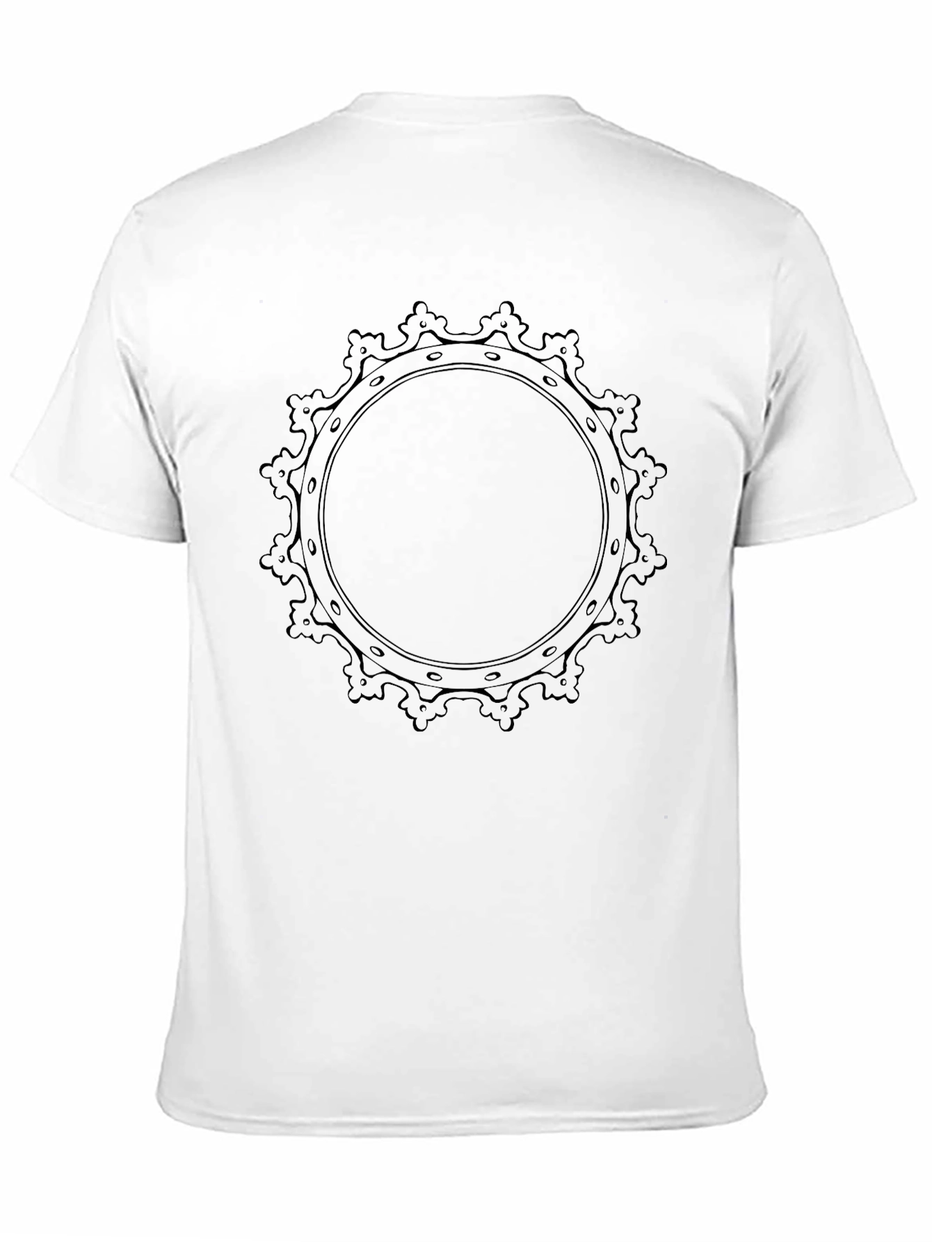 Graphic Print Black Crew Neck Tee