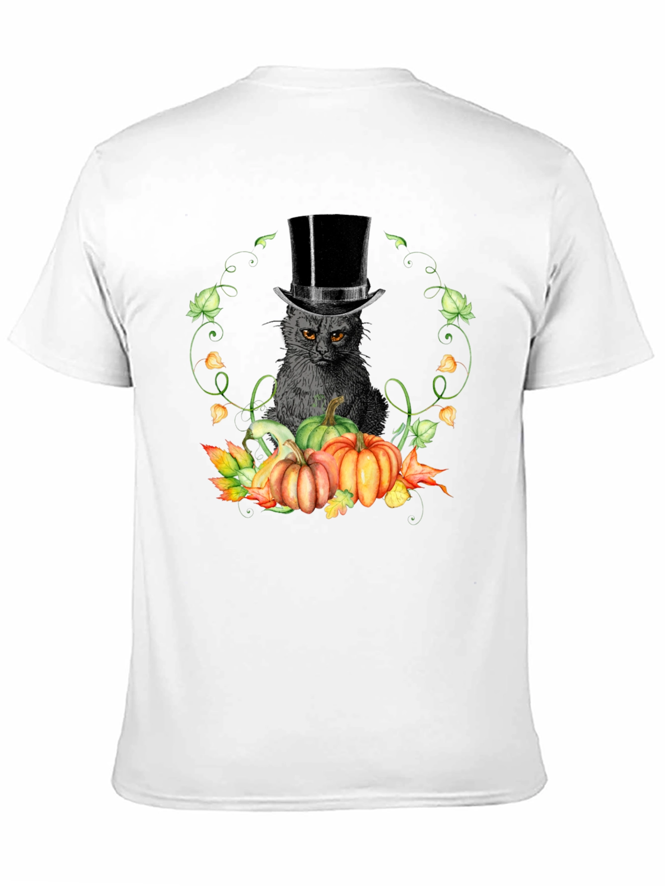 Halloween Cat & Pumpkin T-Shirt