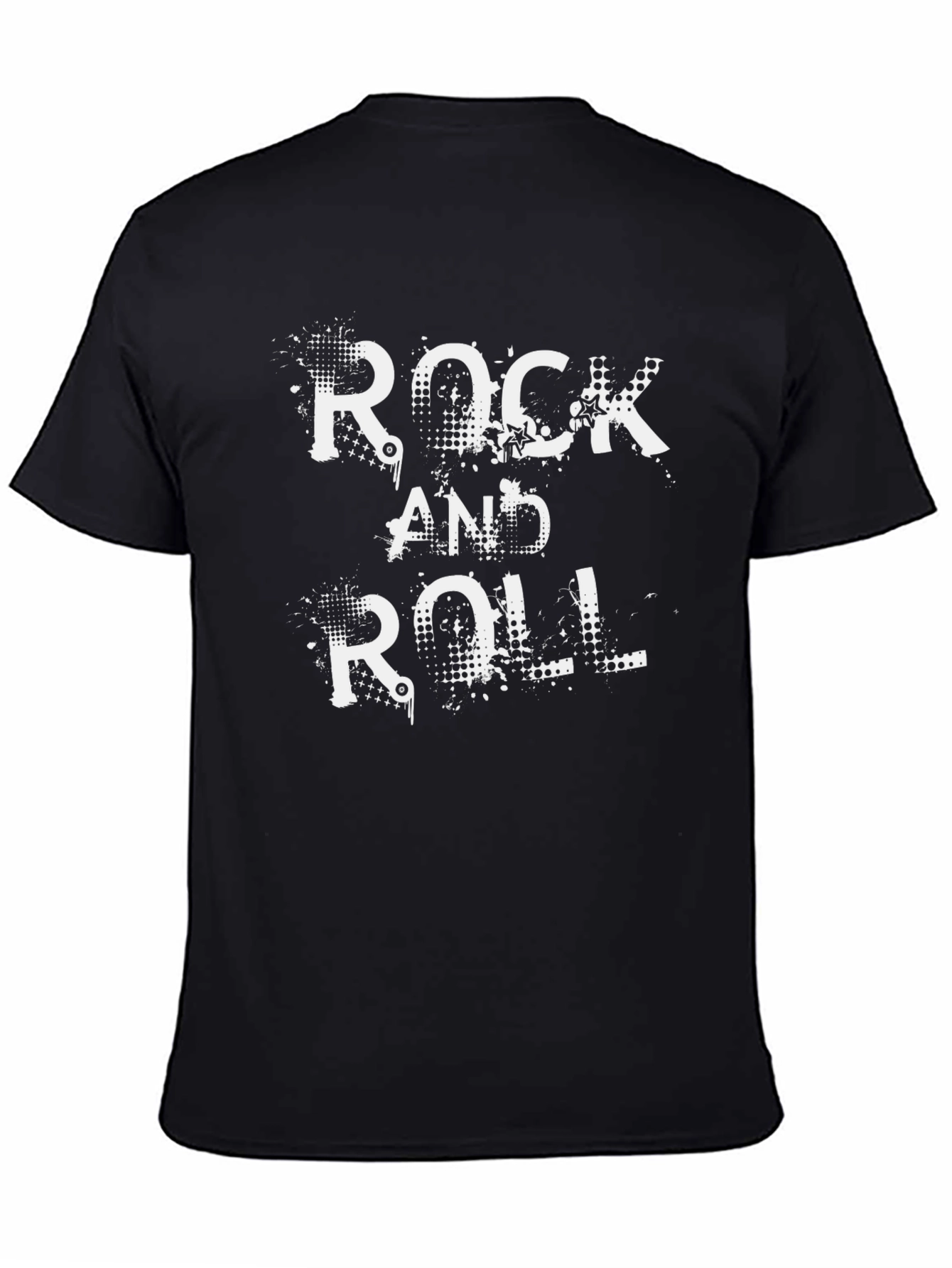 Rock and Roll Graphic Black Tee