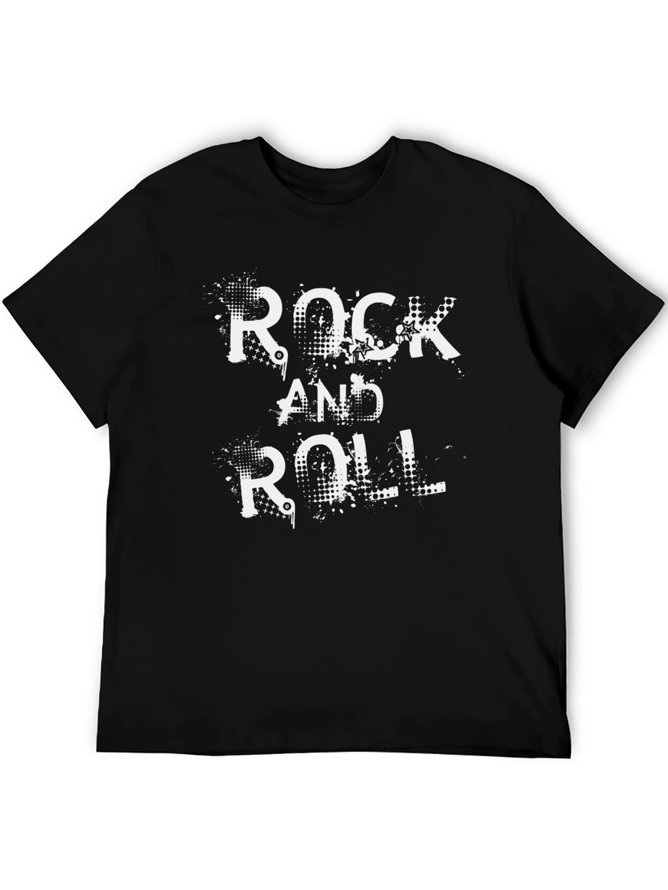 Rock and Roll Graphic Black Tee