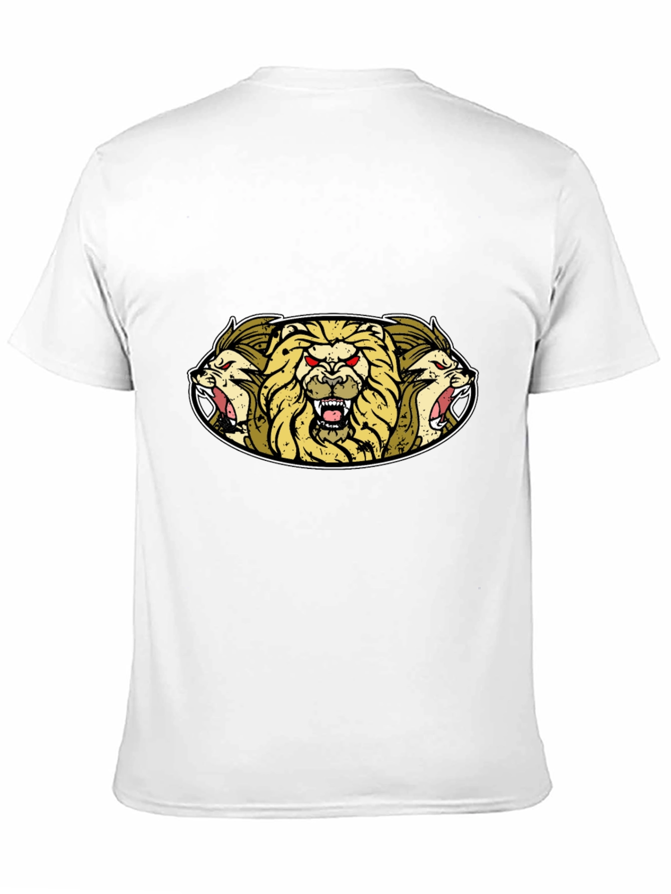 Lion Heads Graphic Tee - Mens Black T-Shirt