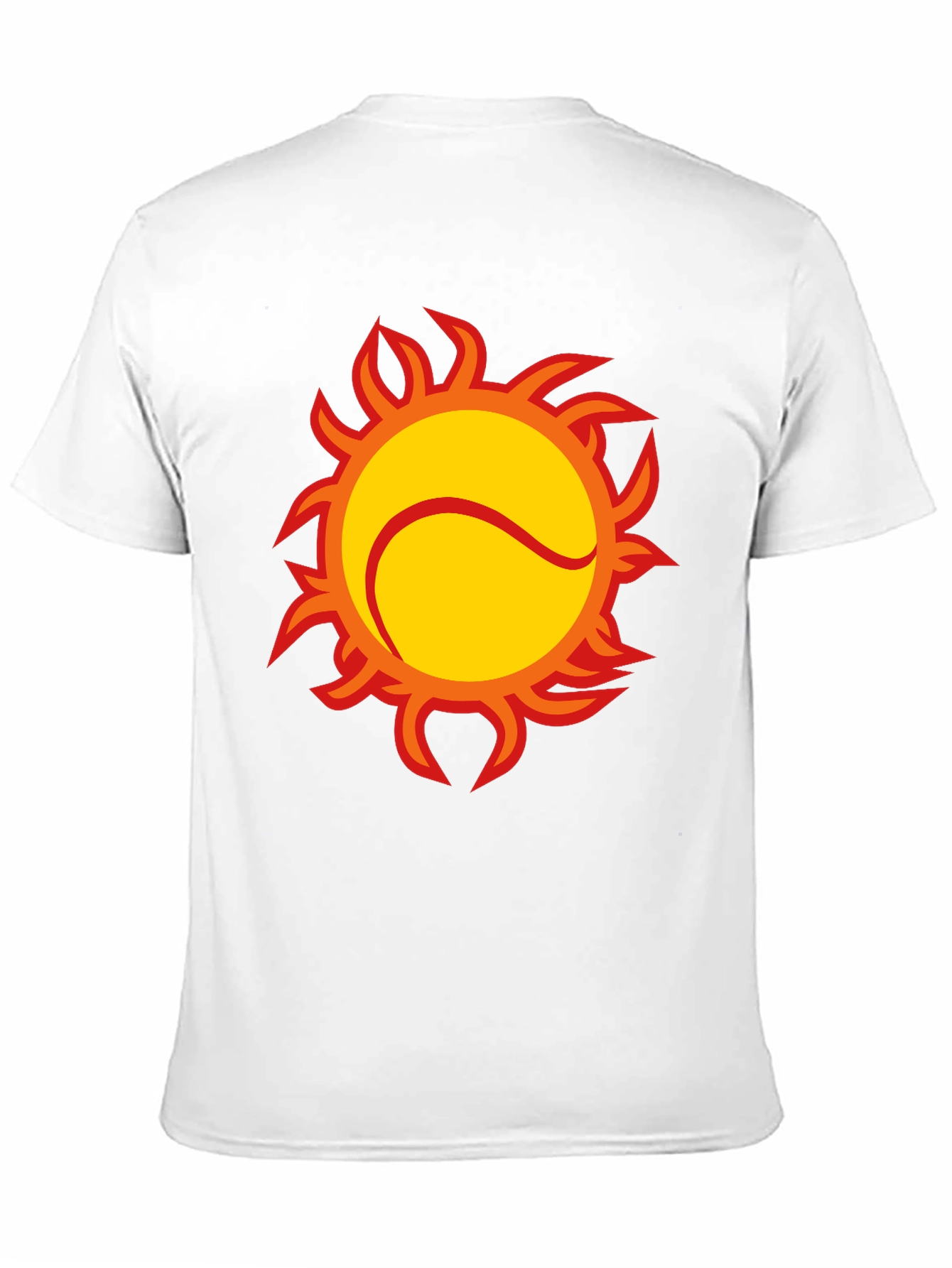 Fiery Tennis Ball Graphic Tee - Black