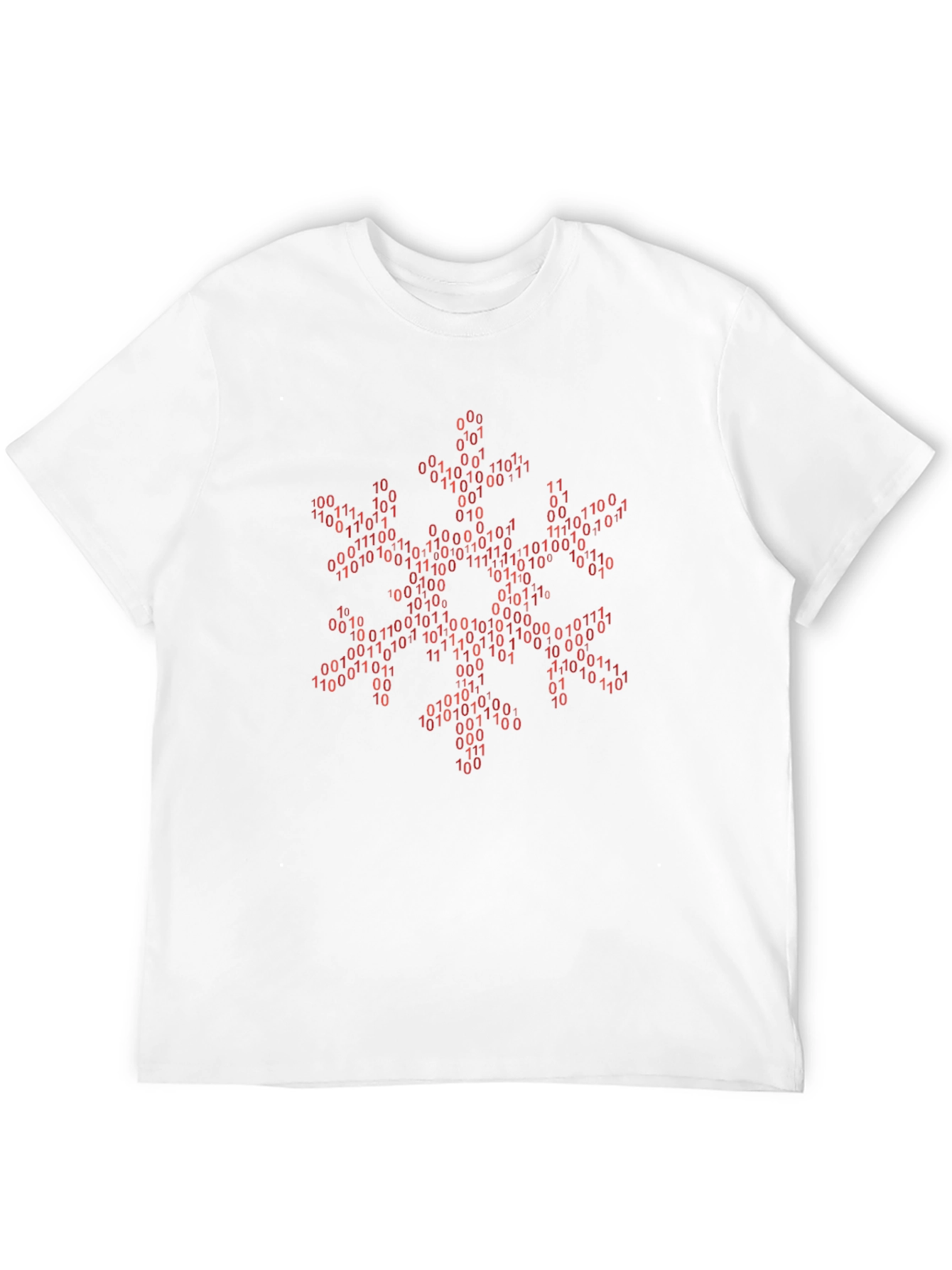 Binary Snowflake Graphic Tee - Coding Winter Shirt