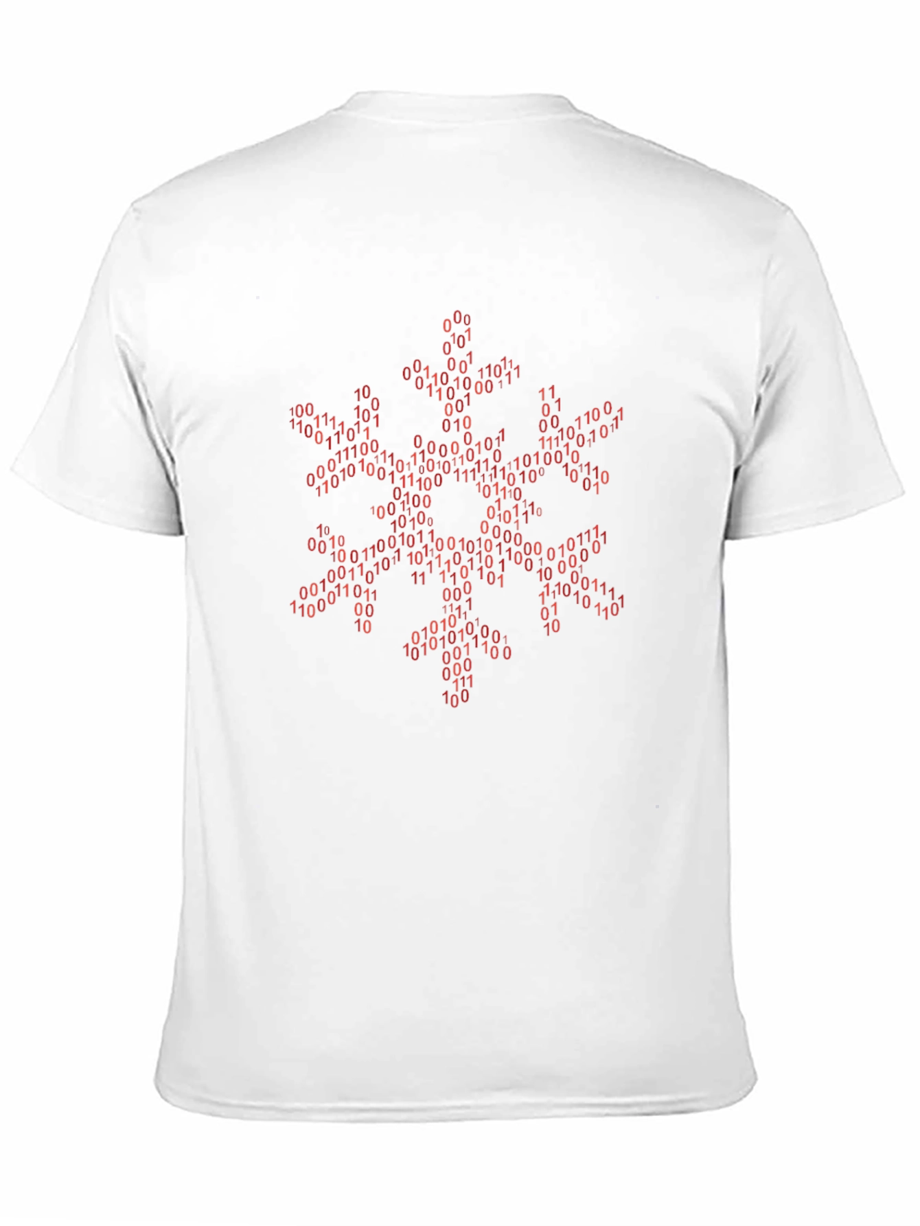 Binary Snowflake Graphic Tee - Coding Winter Shirt