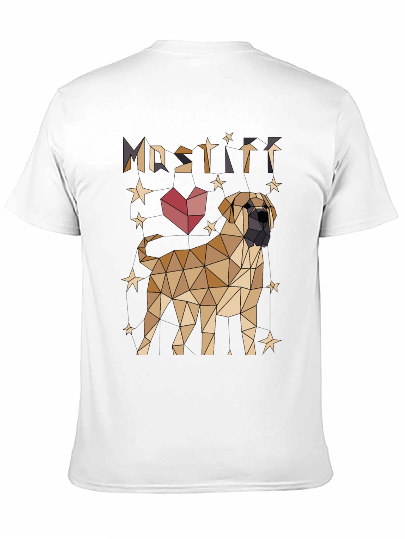 Geometric Mastiff Dog Lover T-Shirt