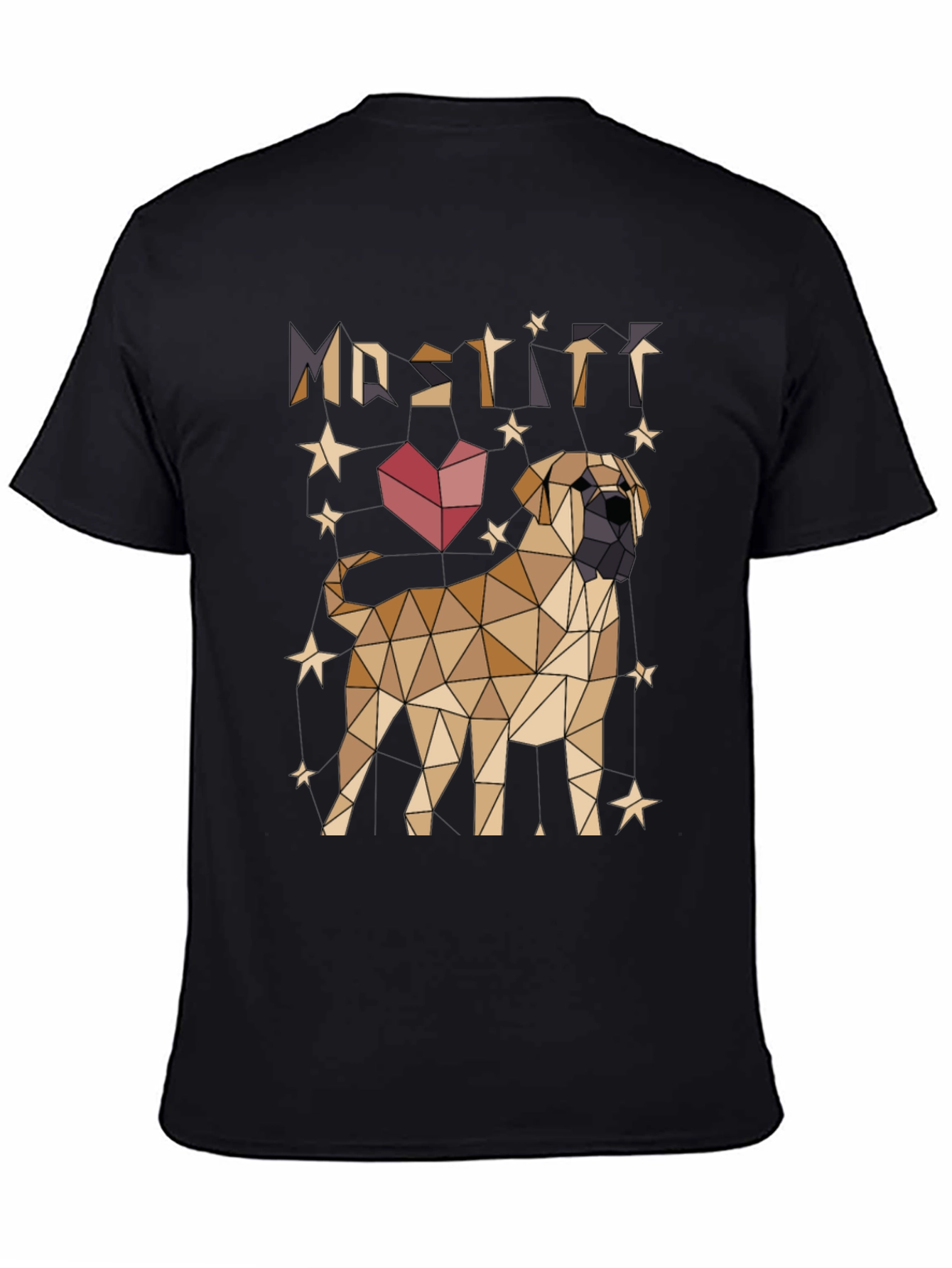 Geometric Mastiff Dog Lover T-Shirt