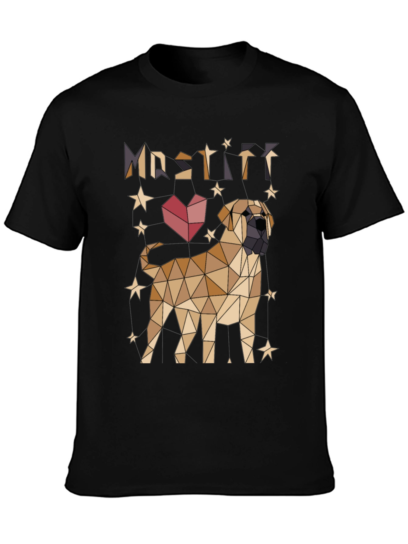 Geometric Mastiff Dog Lover T-Shirt