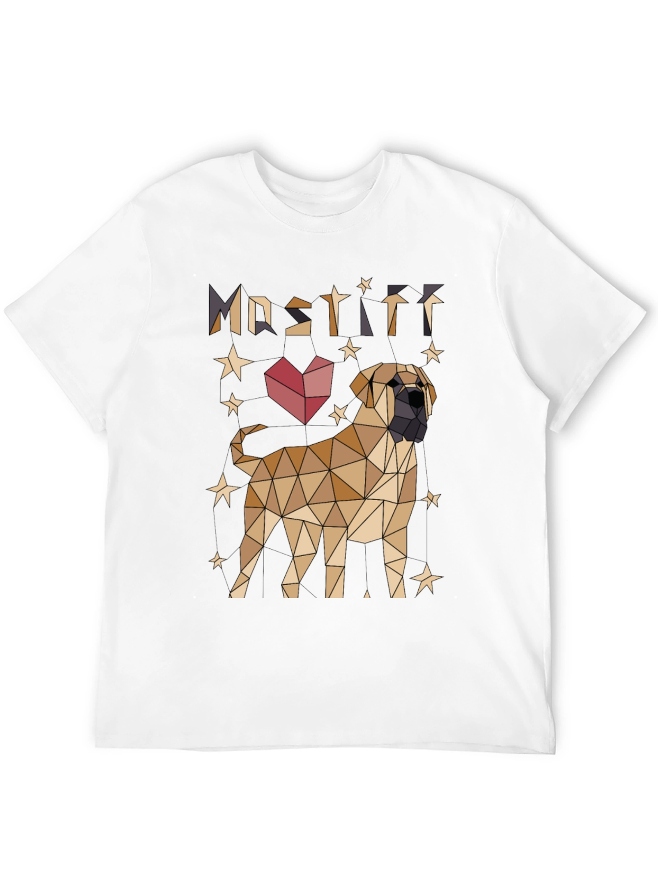 Geometric Mastiff Dog Lover T-Shirt