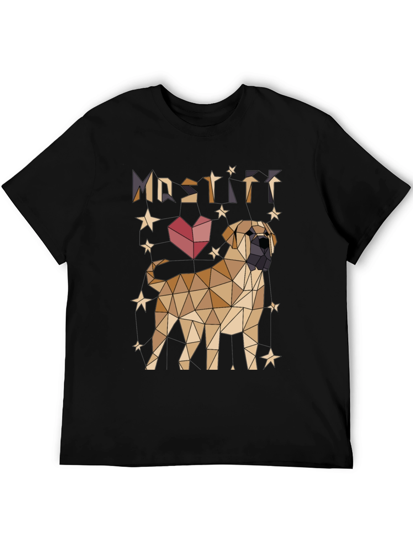 Geometric Mastiff Dog Lover T-Shirt
