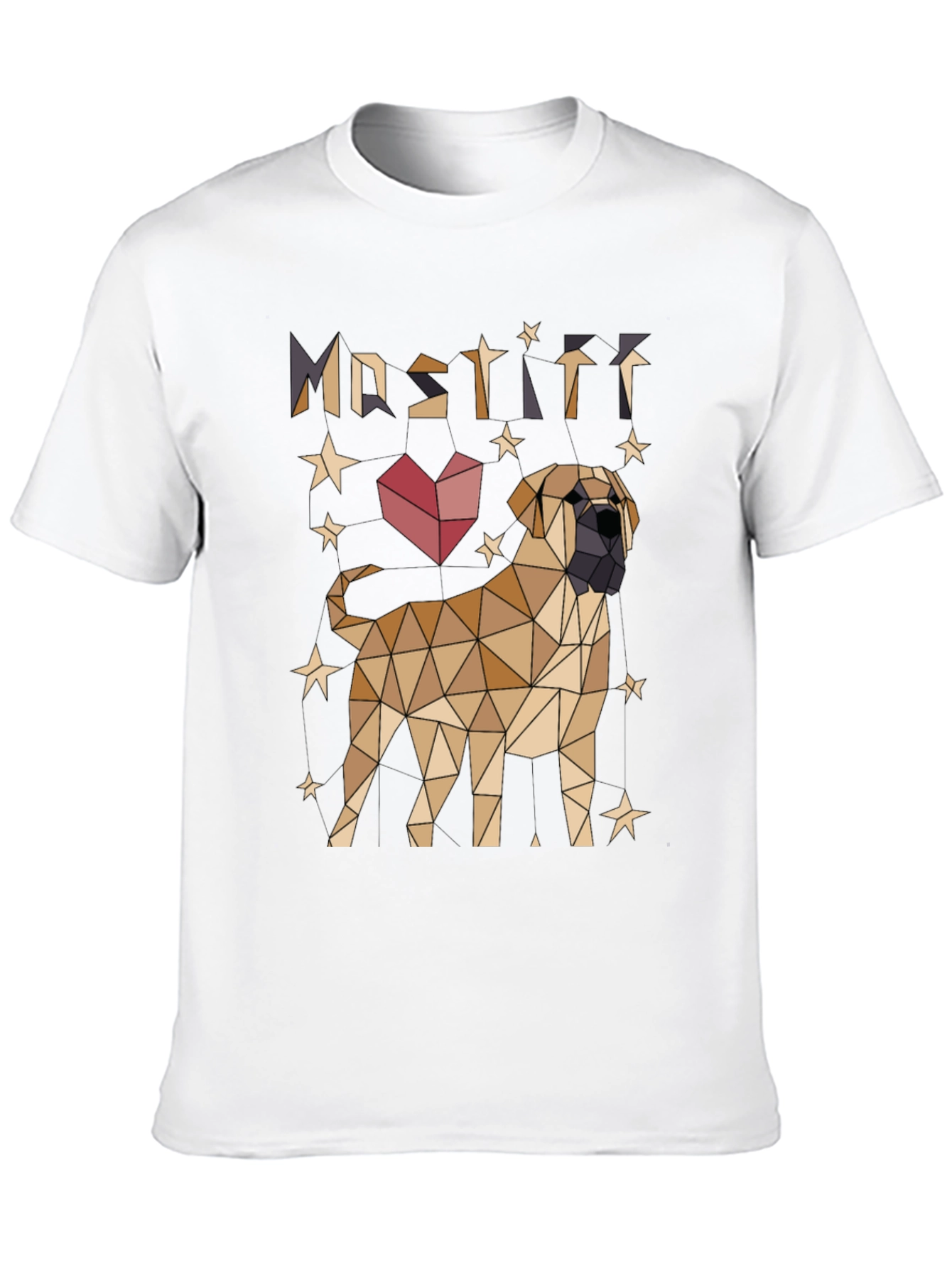 Geometric Mastiff Dog Lover T-Shirt