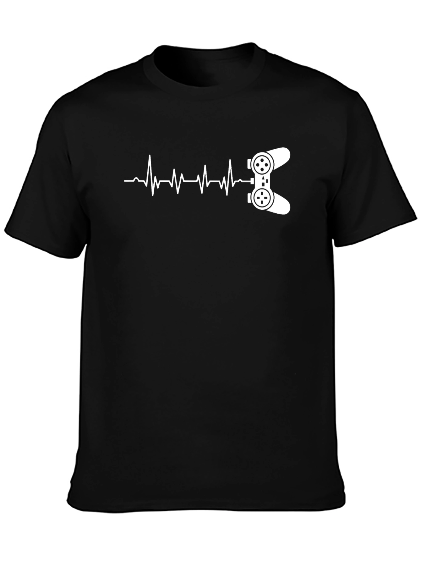 Gamer Heartbeat Black T-Shirt