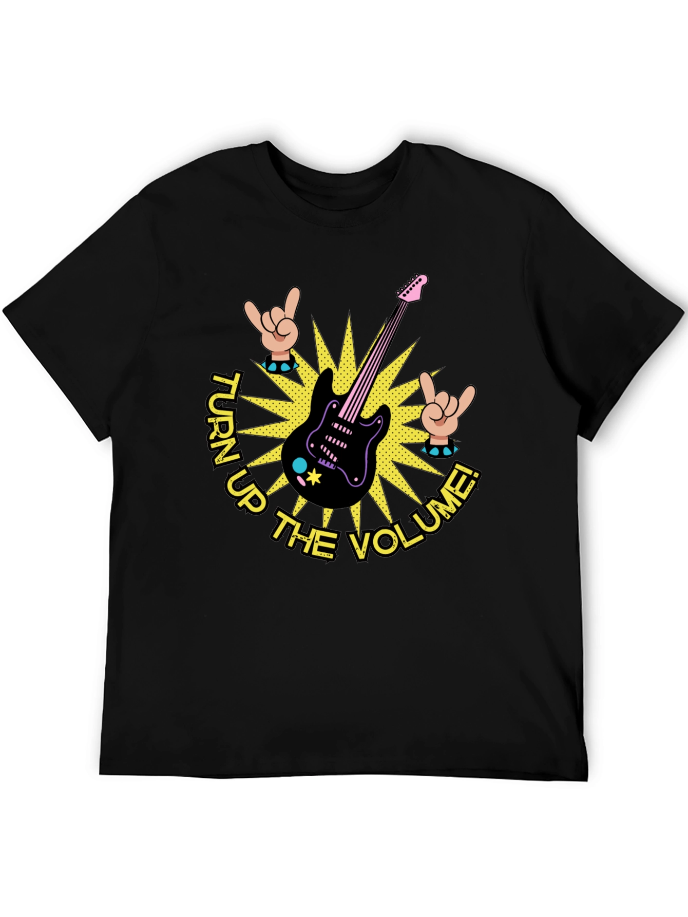 Turn Up the Volume Graphic Tee - Rock On!