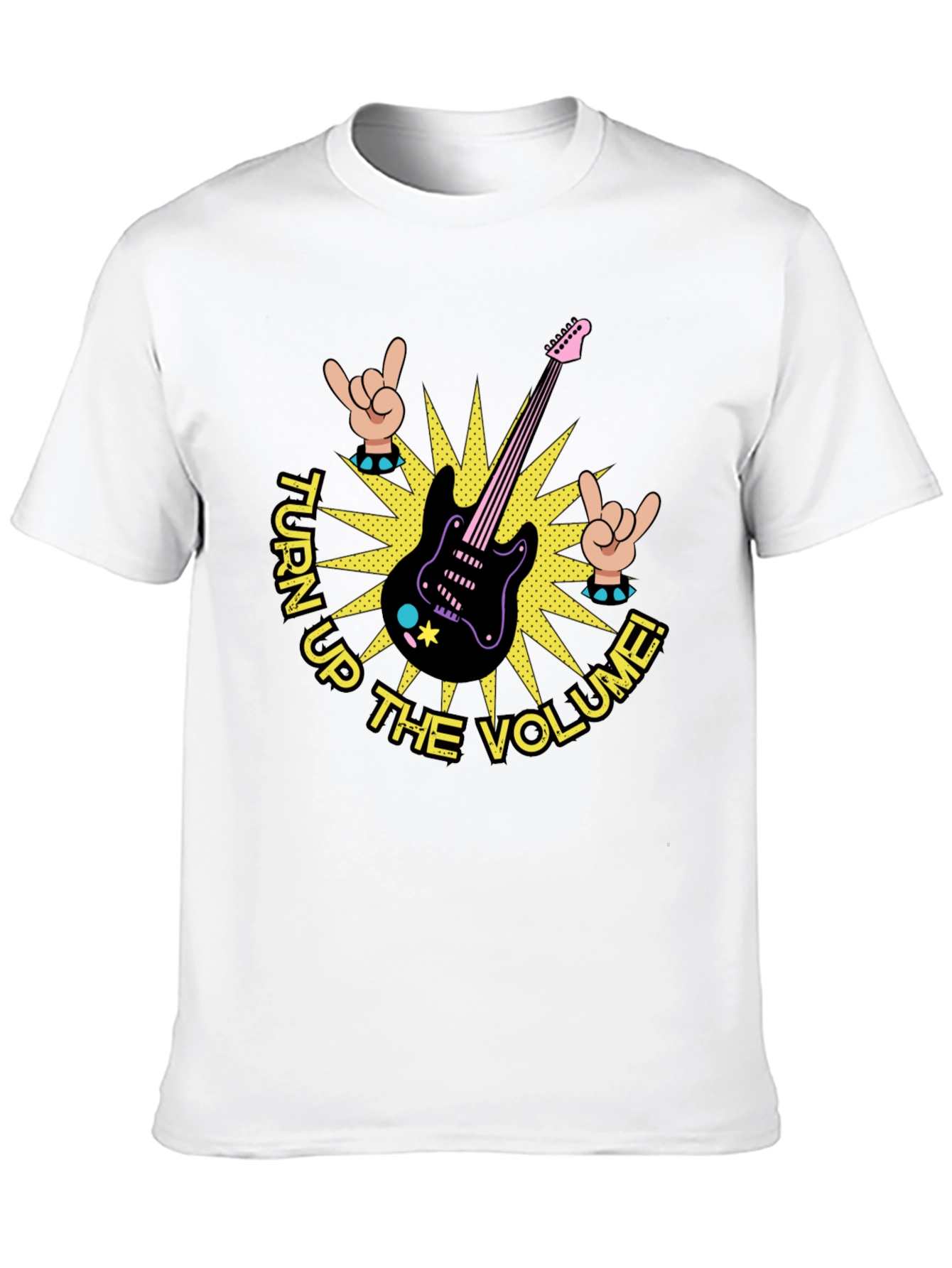Turn Up the Volume Graphic Tee - Rock On!