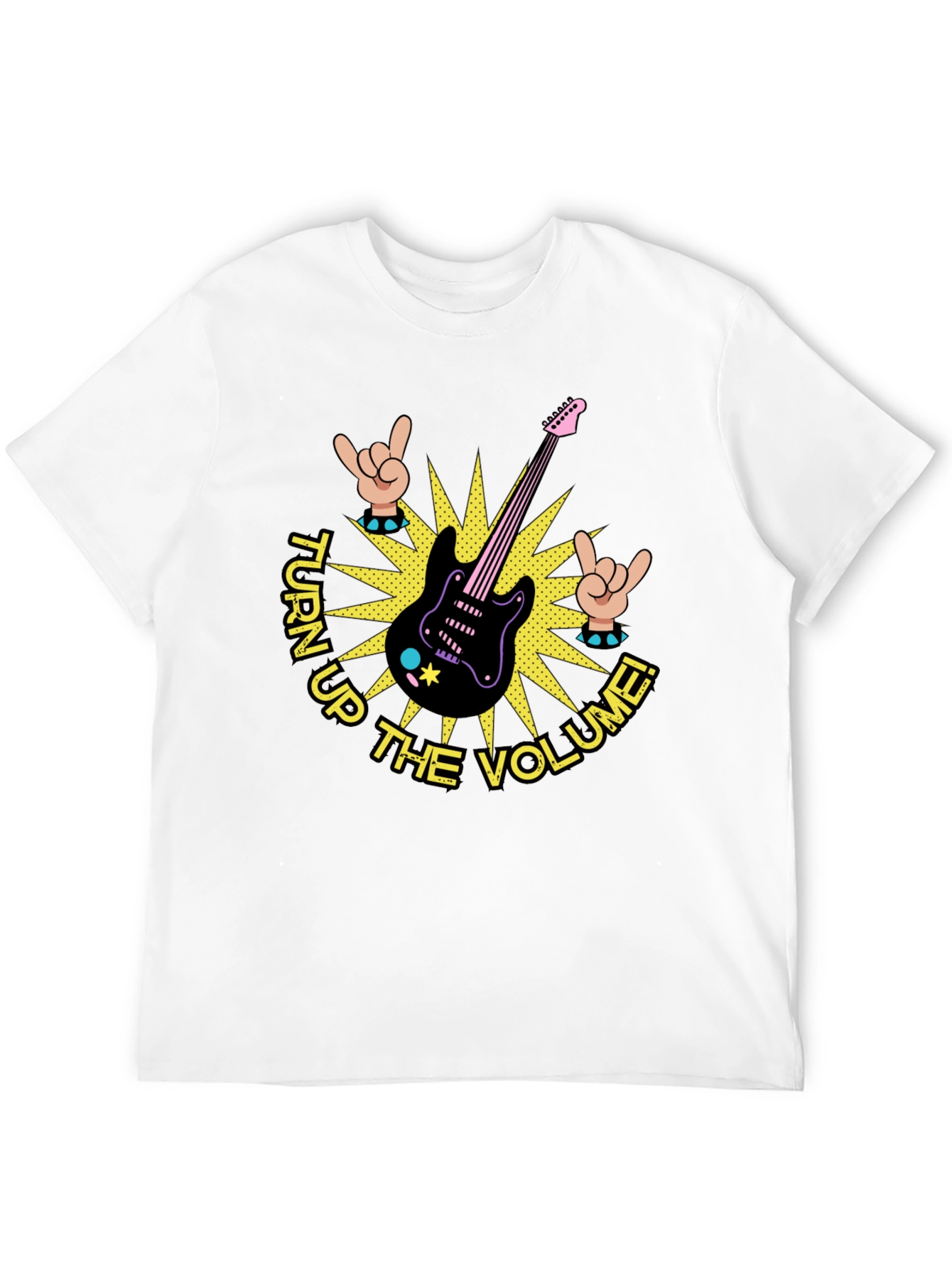 Turn Up the Volume Graphic Tee - Rock On!