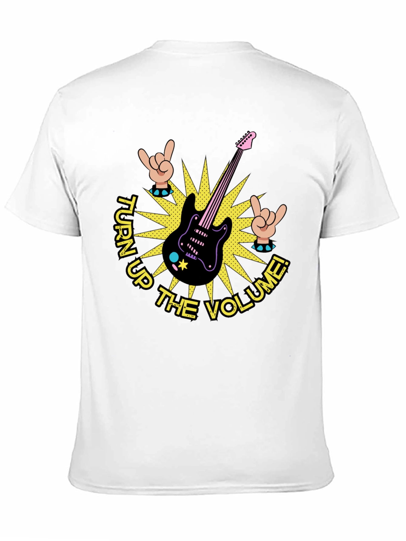 Turn Up the Volume Graphic Tee - Rock On!