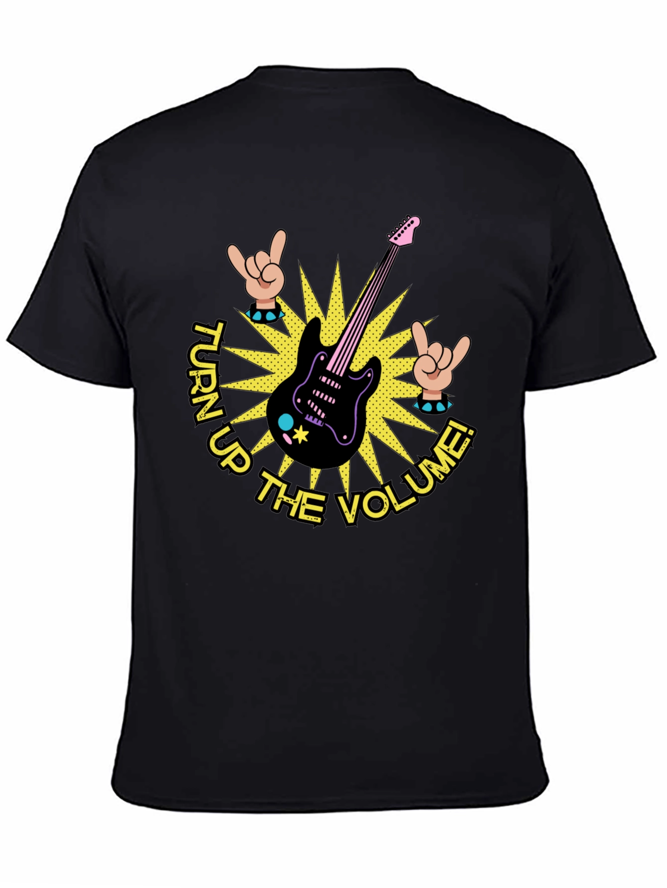Turn Up the Volume Graphic Tee - Rock On!