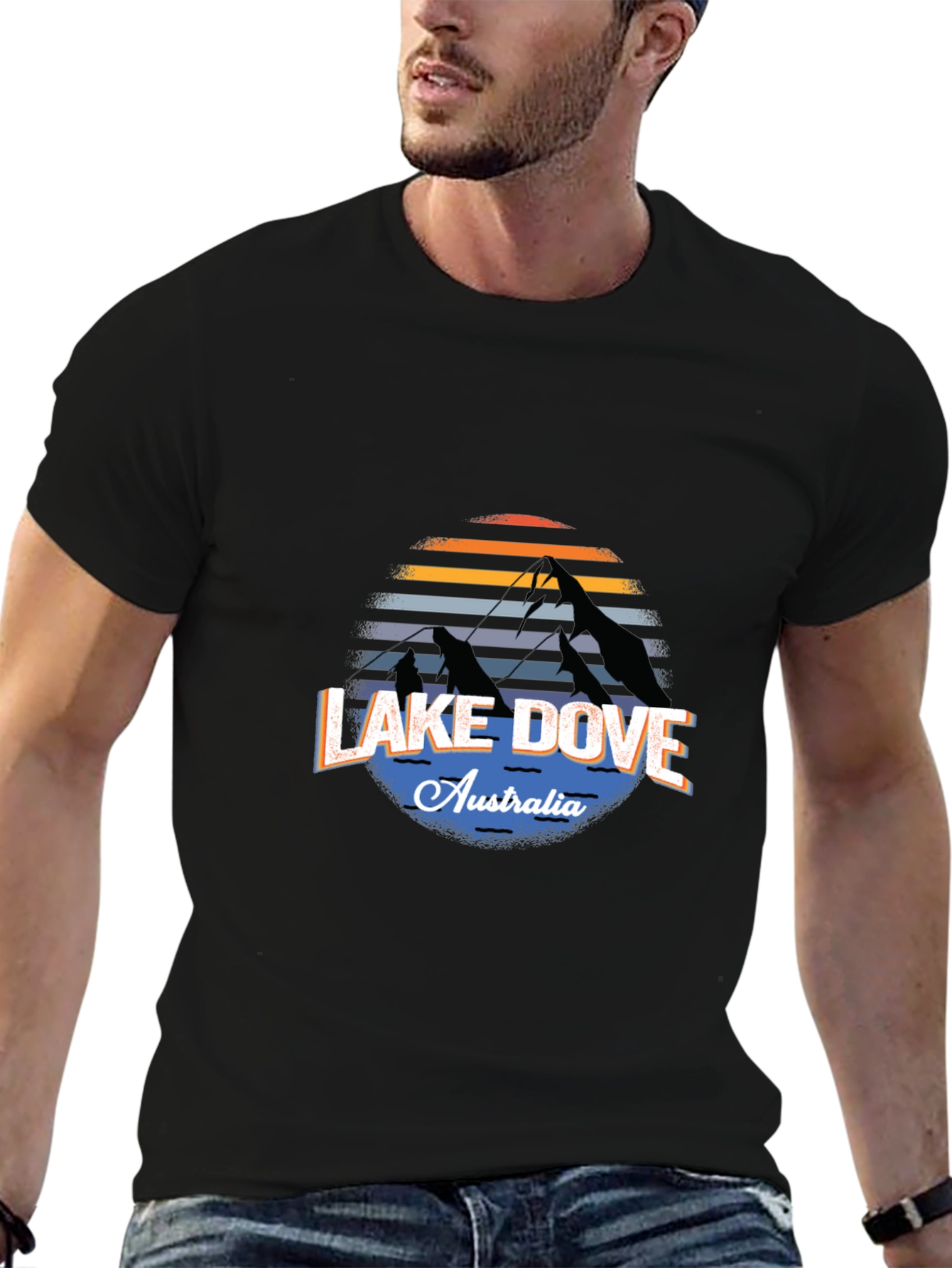 Lake Dove Australia Black T-Shirt