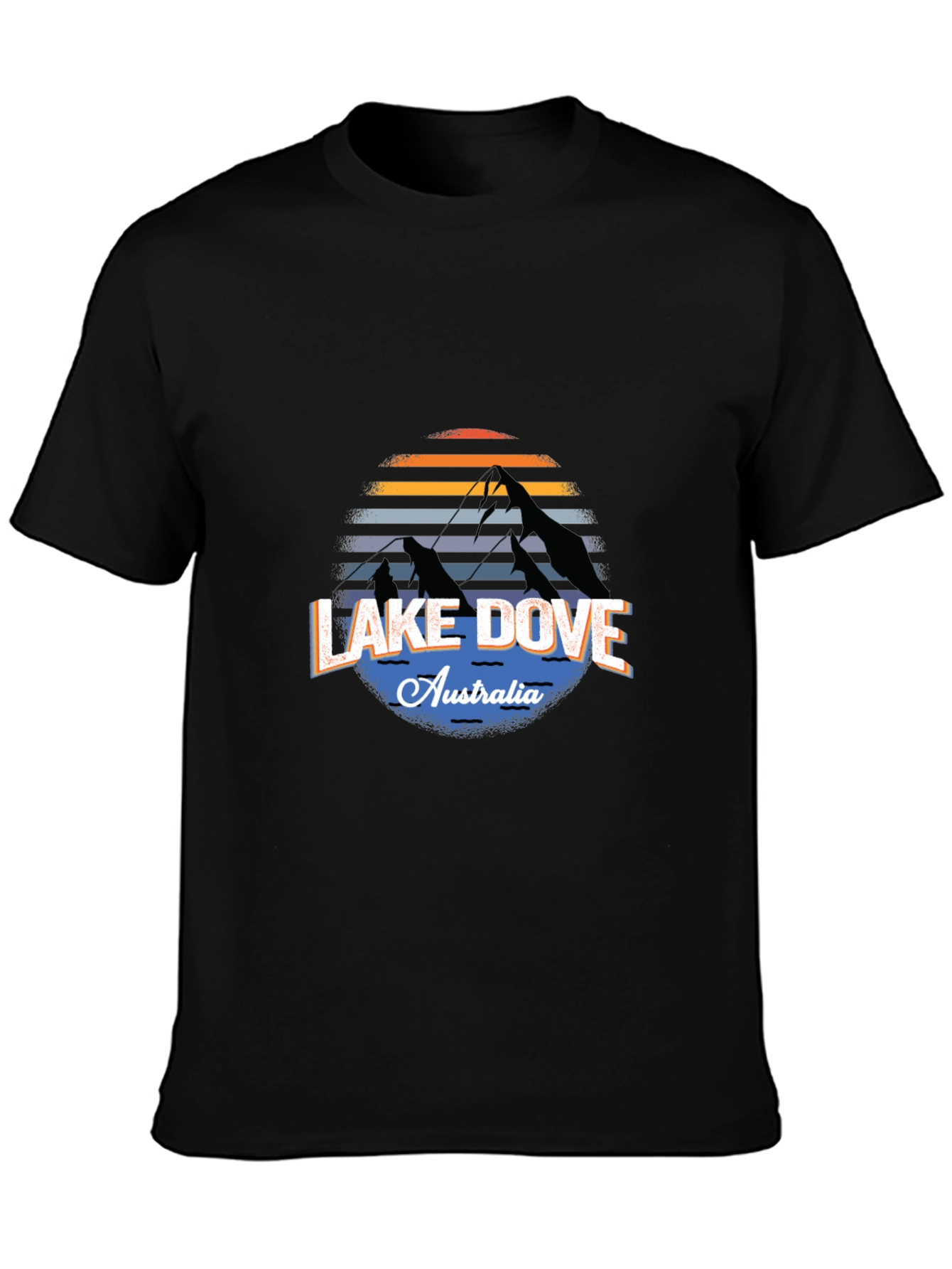 Lake Dove Australia Black T-Shirt
