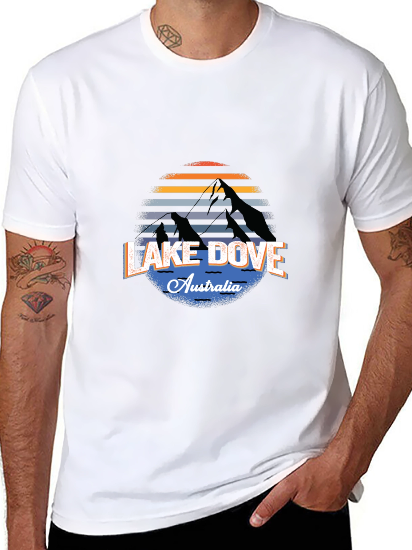 Lake Dove Australia Black T-Shirt
