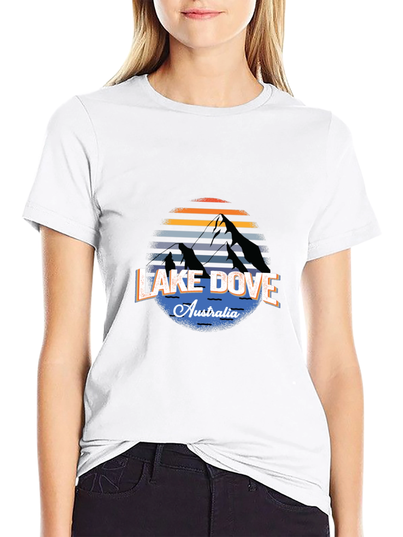 Lake Dove Australia Black T-Shirt
