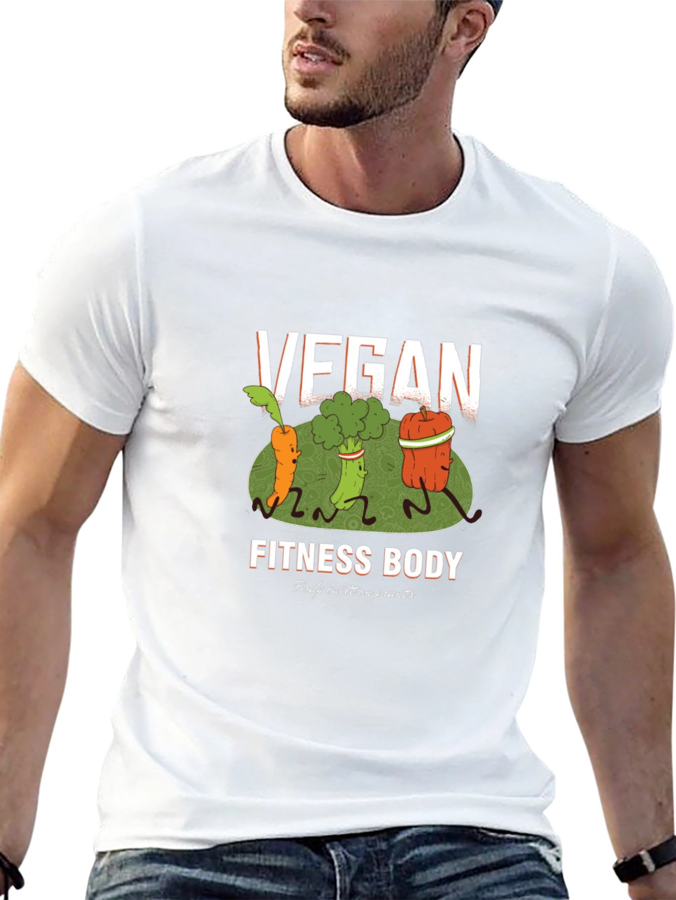 Vegan Fitness Body T-Shirt - Plant Based Diet