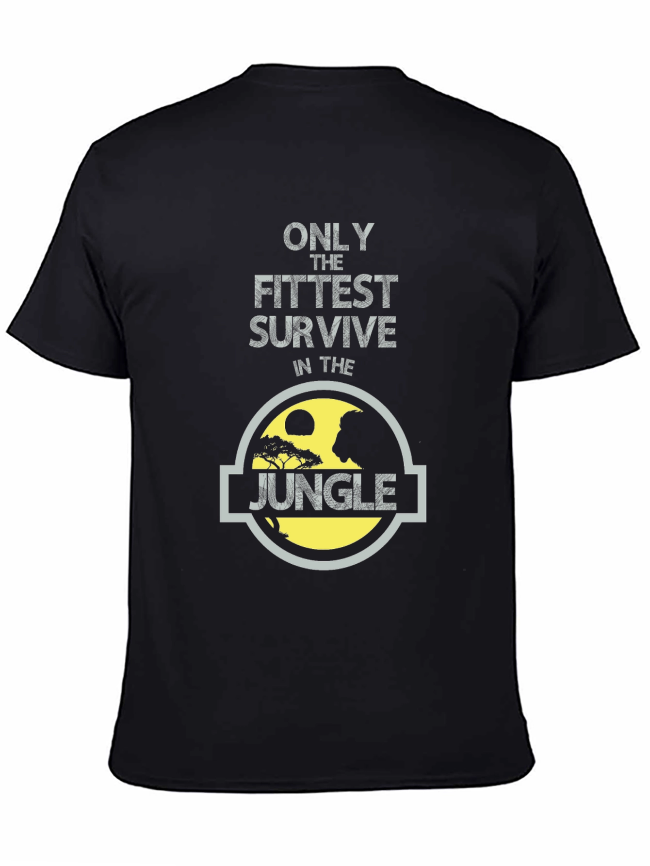 Fittest Survive Jungle Graphic Black T-Shirt