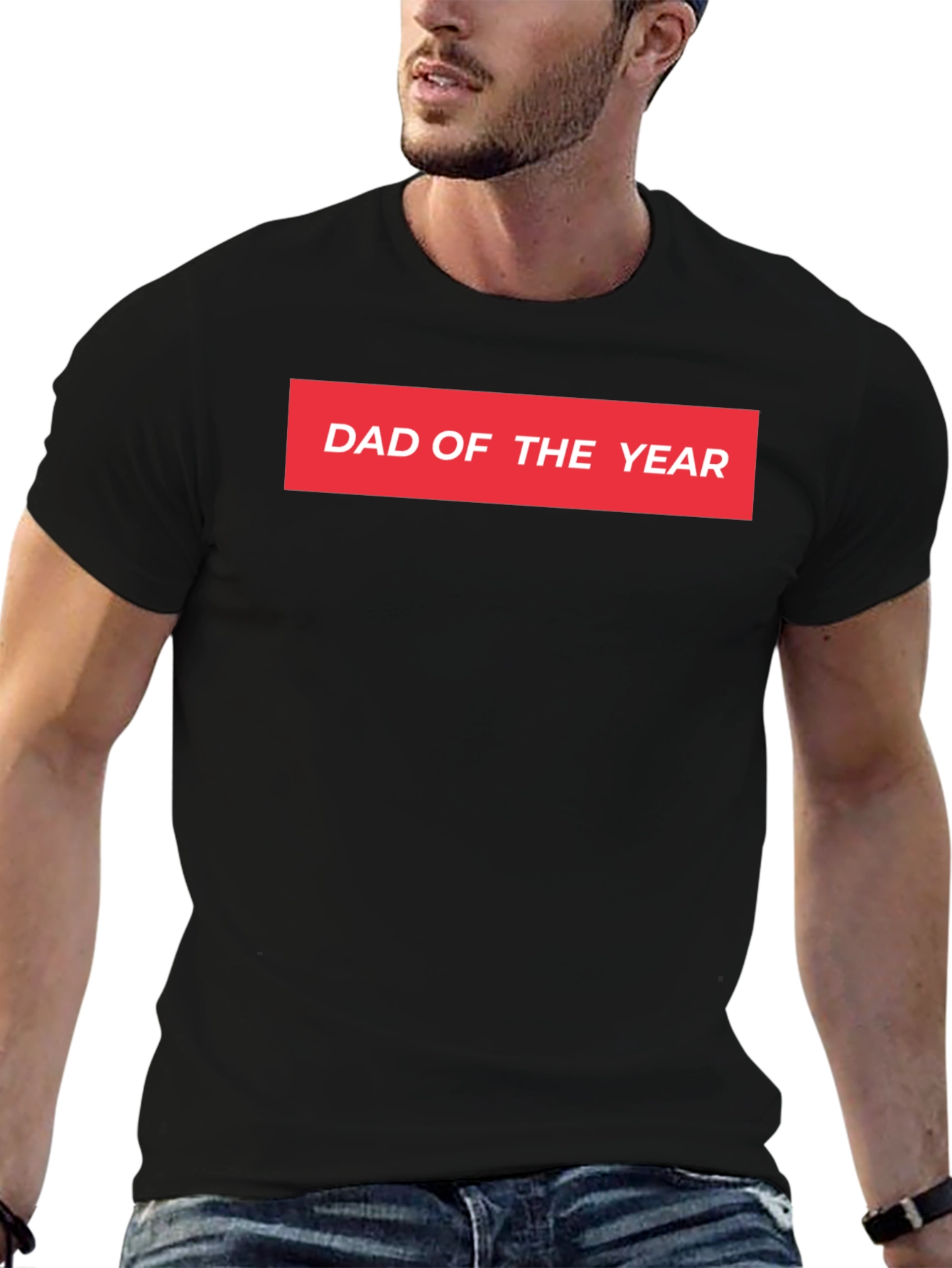 Dad of the Year T-Shirt - Black Graphic Tee