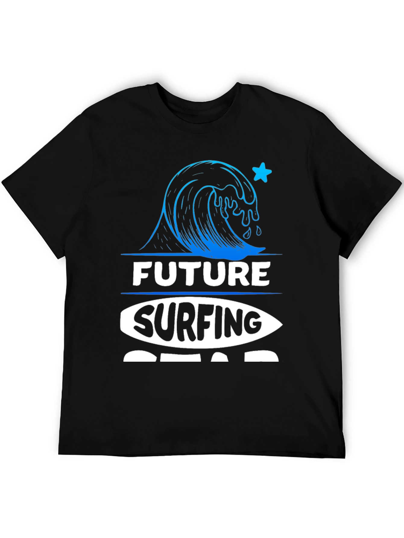 Future Surfing Star Black T-Shirt
