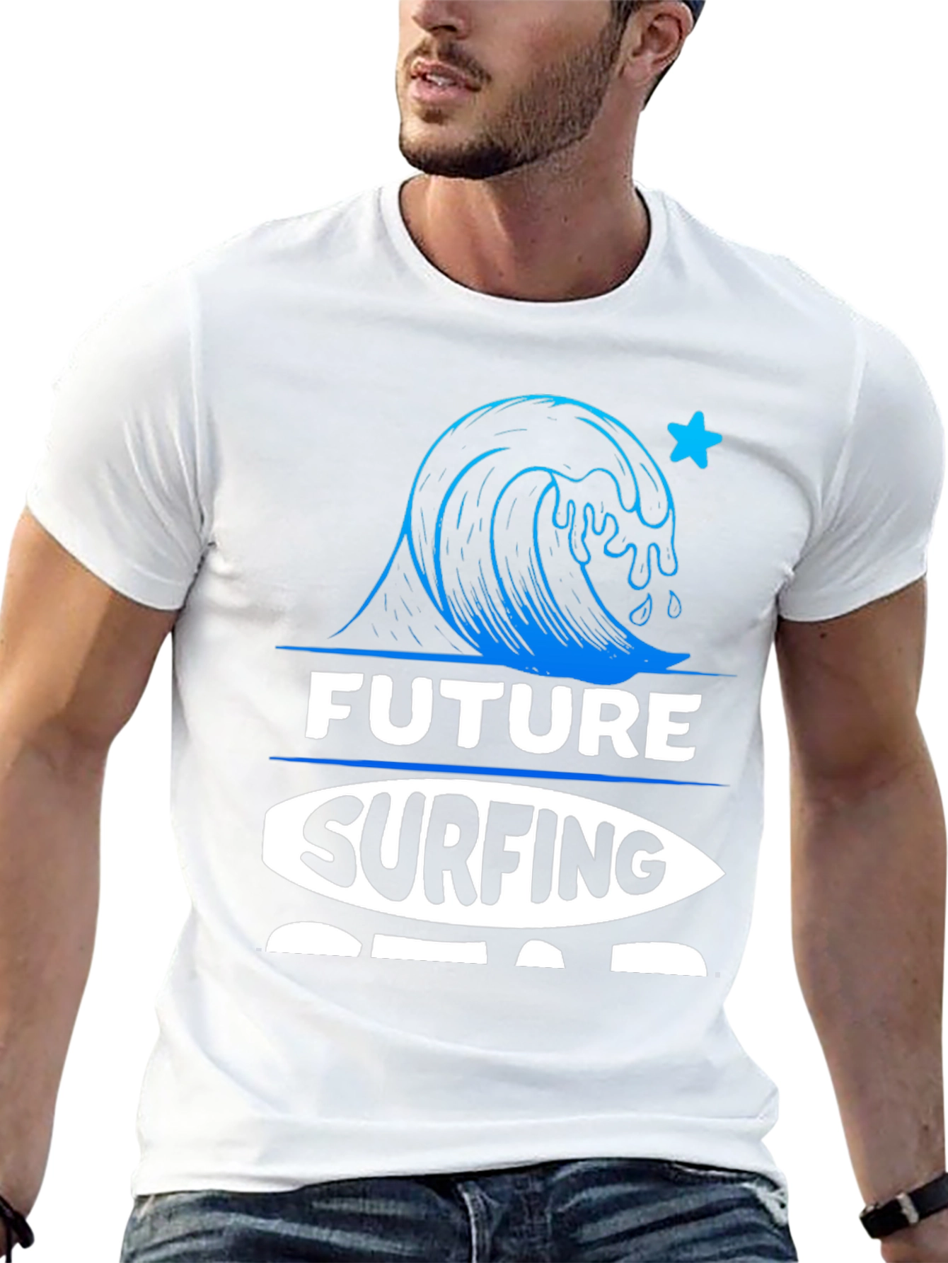 Future Surfing Star Black T-Shirt