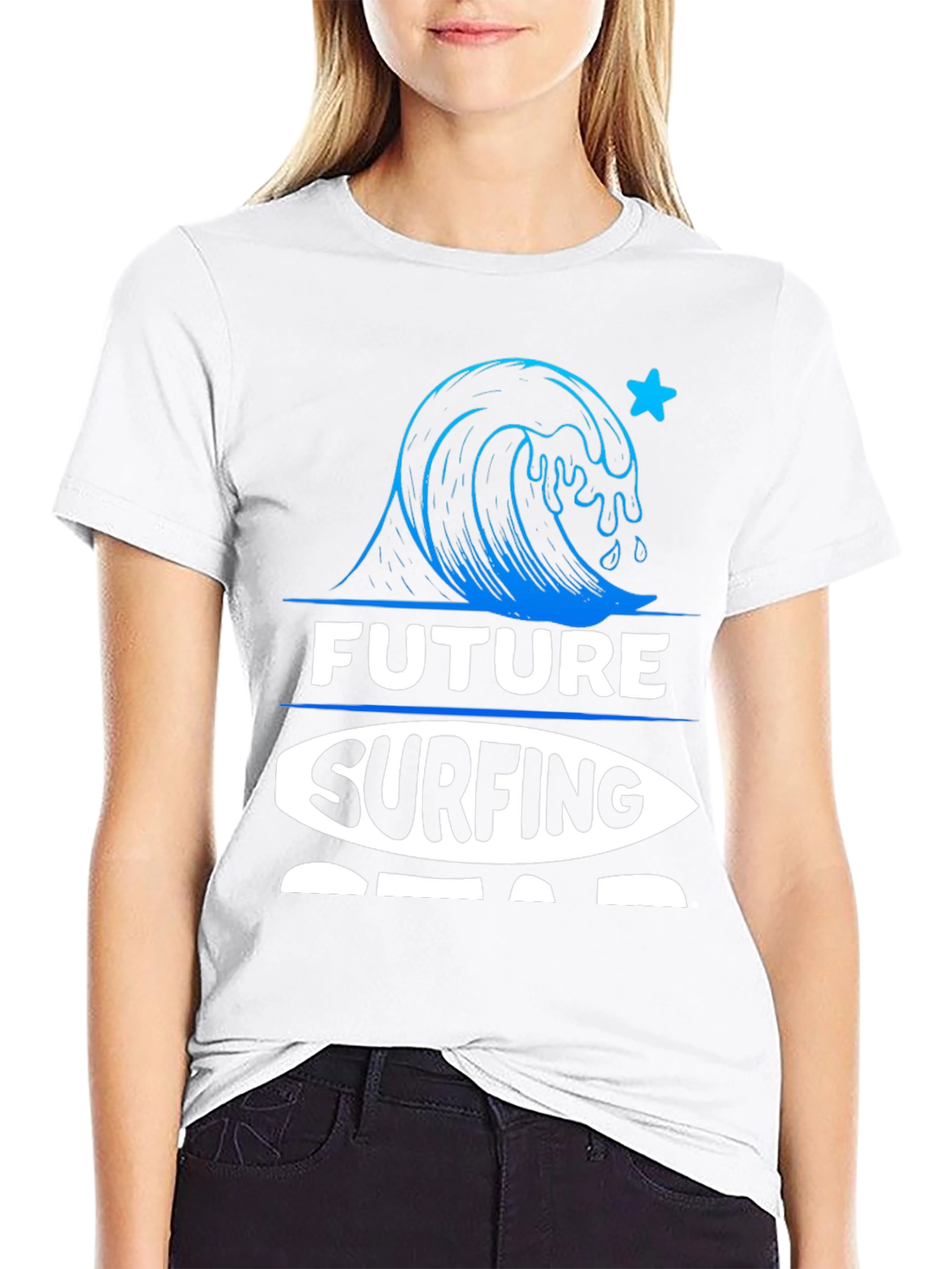 Future Surfing Star Black T-Shirt