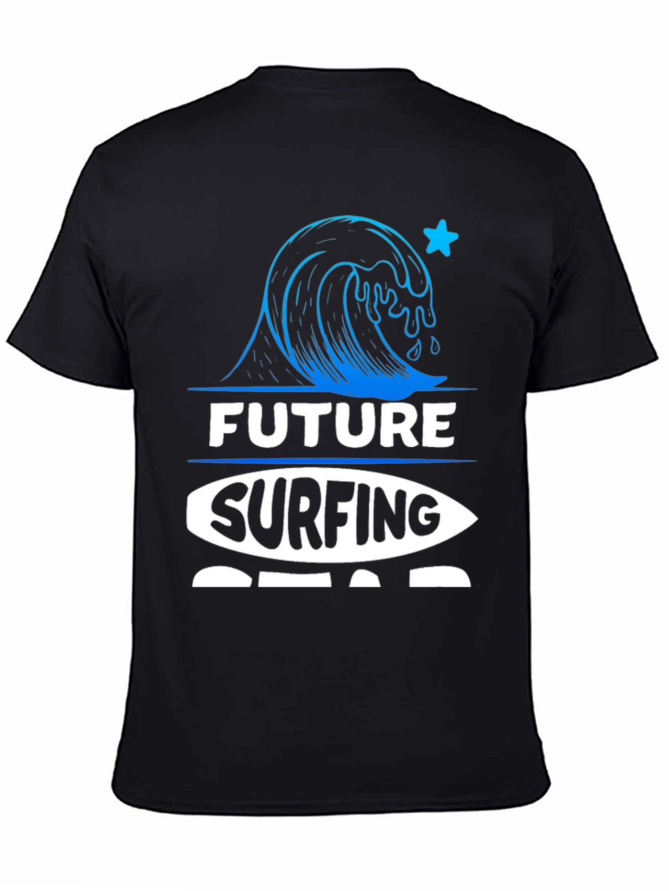Future Surfing Star Black T-Shirt