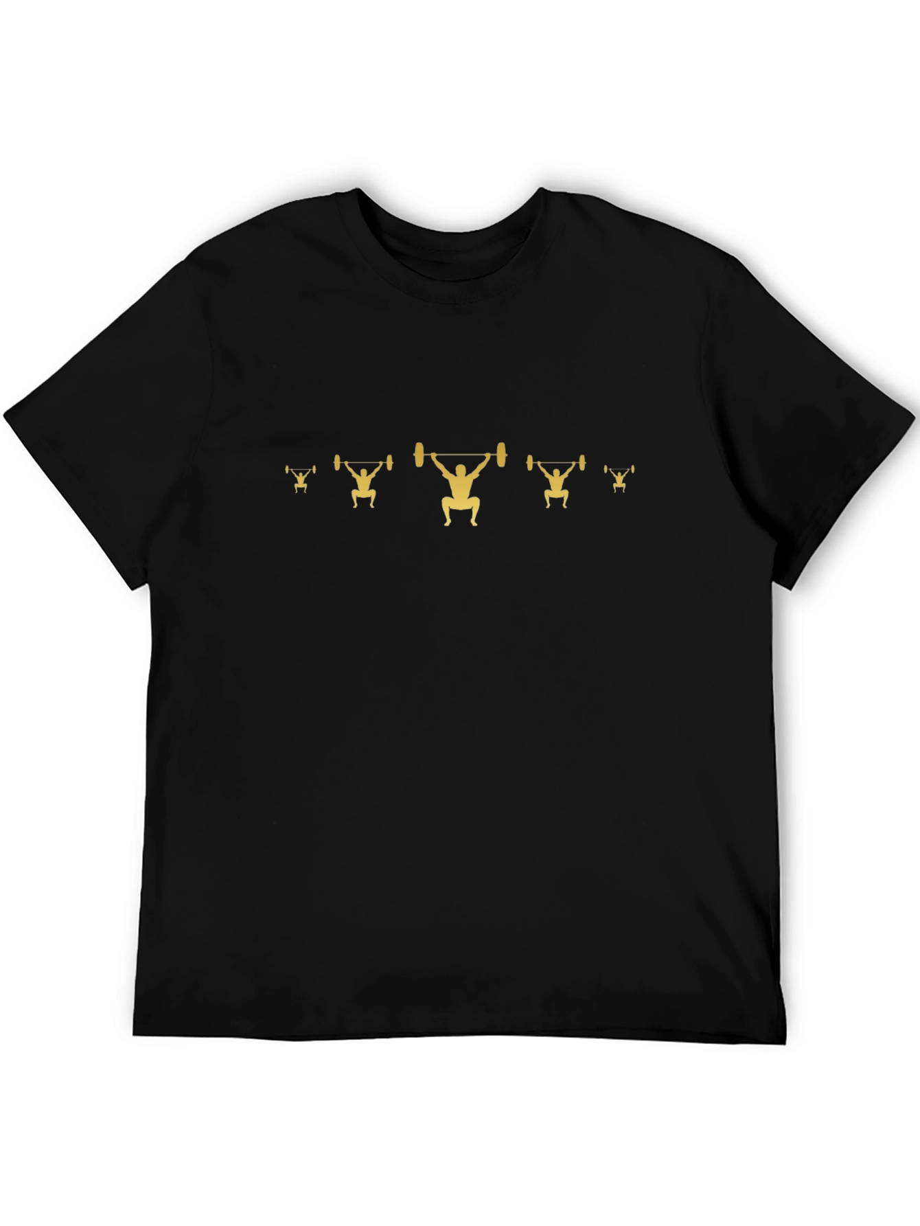 Weightlifting Squats Graphic Tee - Black Cotton T-Shirt