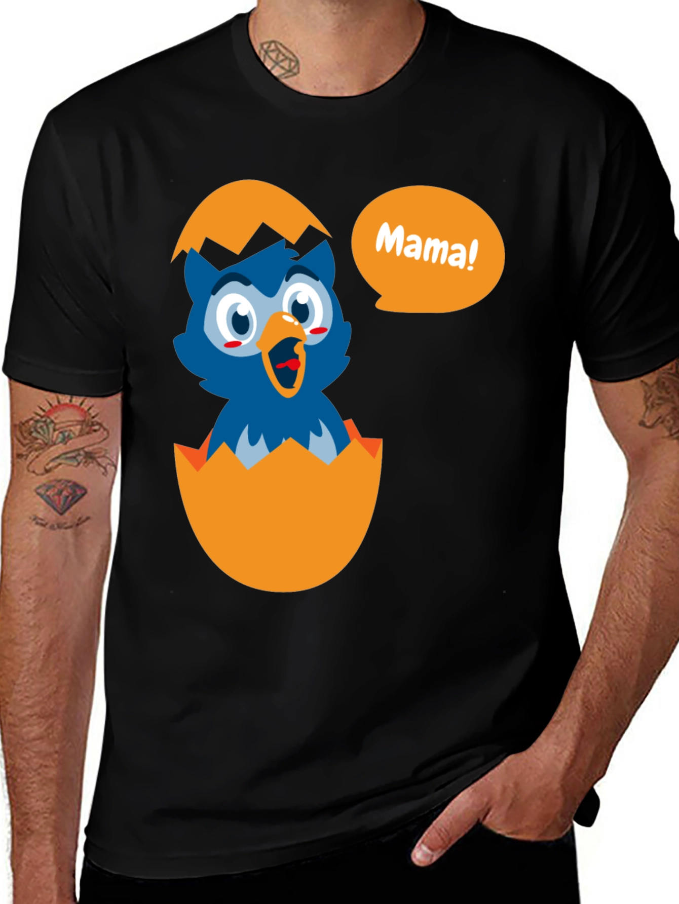 Cute Chick Mama! Graphic Tee - Black T-Shirt