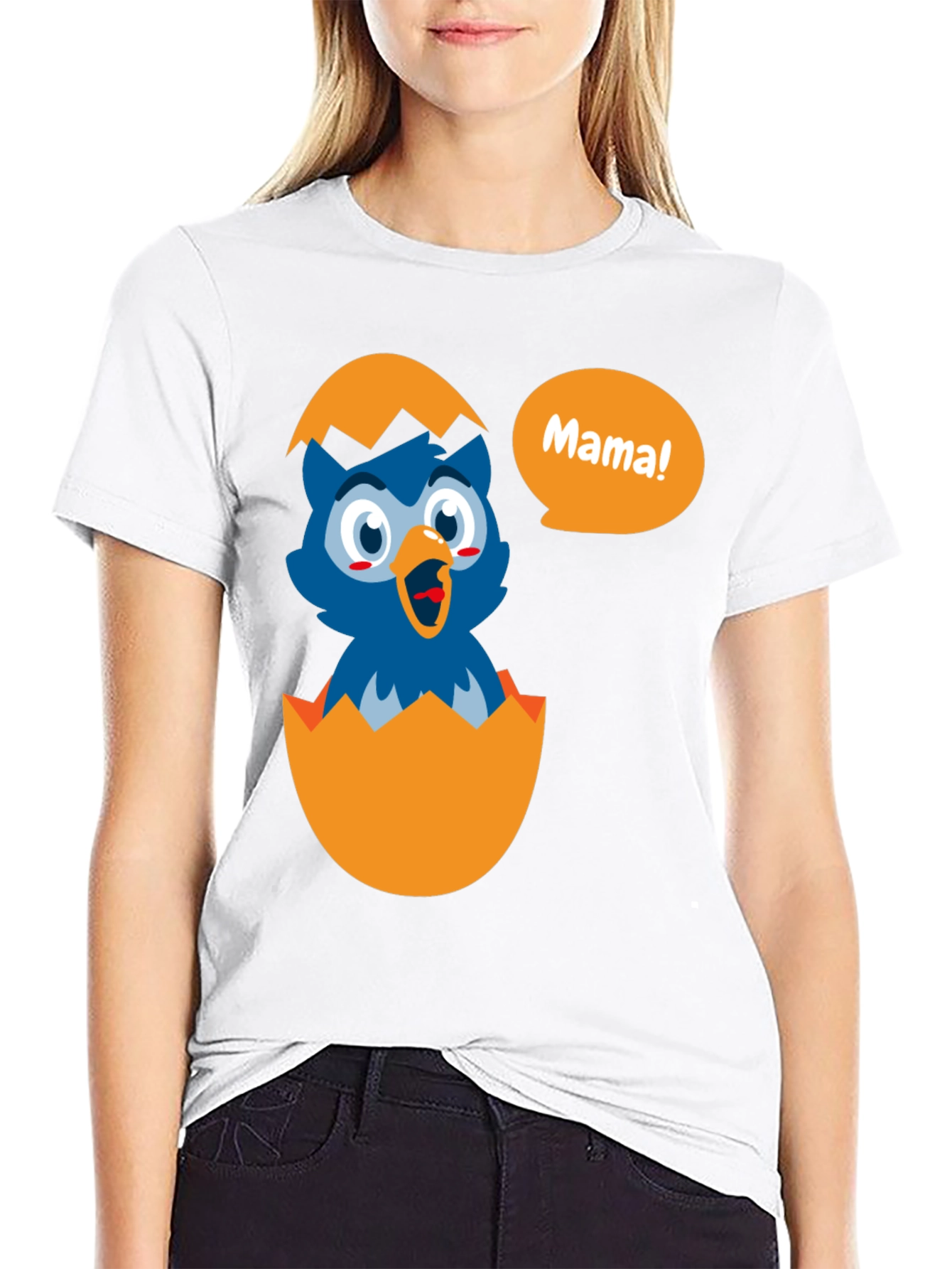 Cute Chick Mama! Graphic Tee - Black T-Shirt