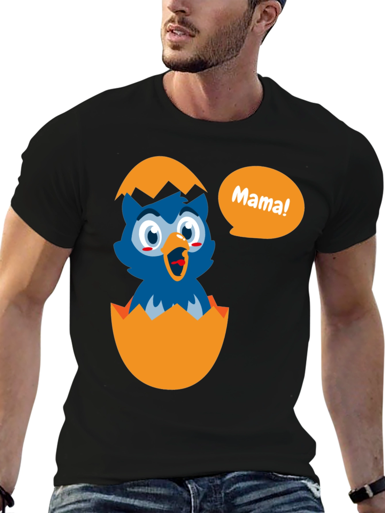Cute Chick Mama! Graphic Tee - Black T-Shirt