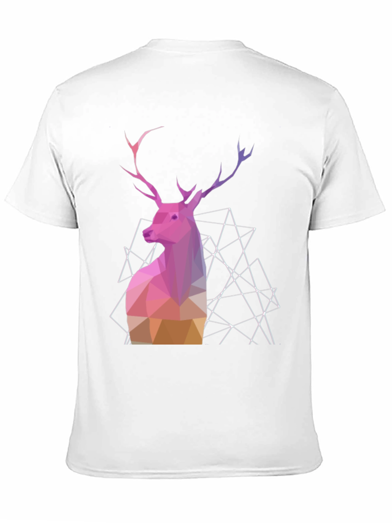 Geometric Deer Graphic Tee - Modern Animal Design