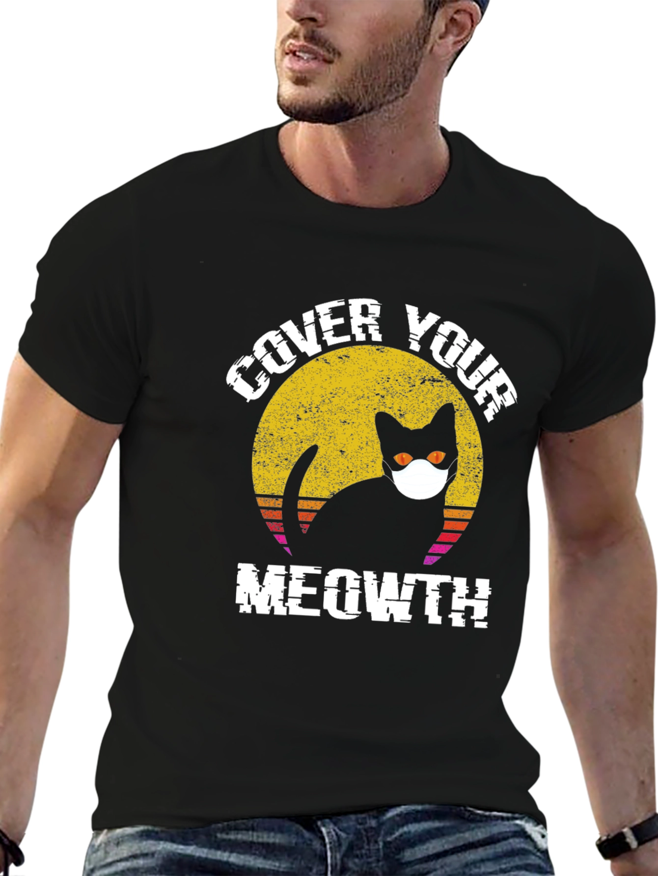 Cover Your Meowth T-Shirt Black