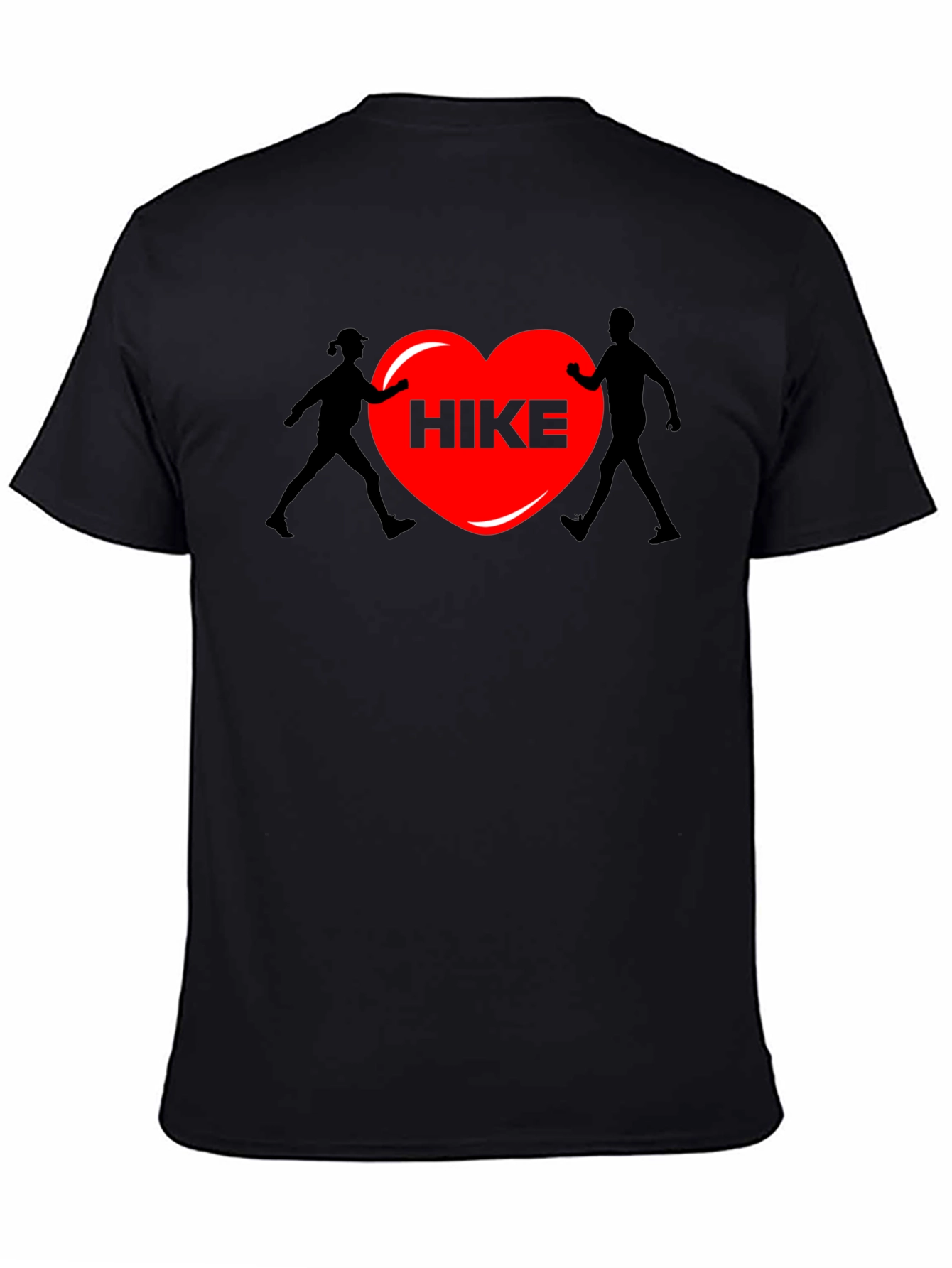 Hiking Heart Graphic Tee - Black