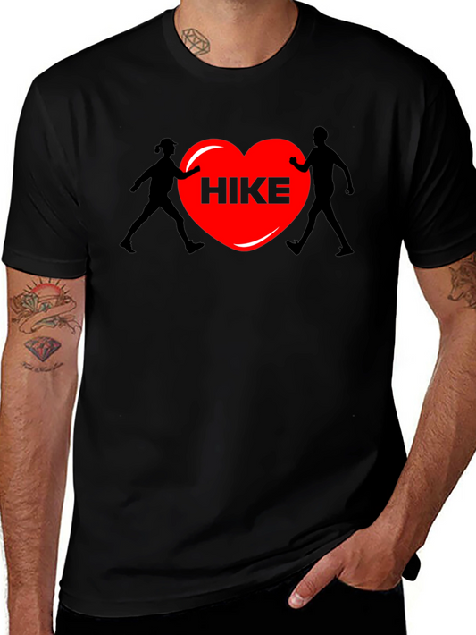 Hiking Heart Graphic Tee - Black