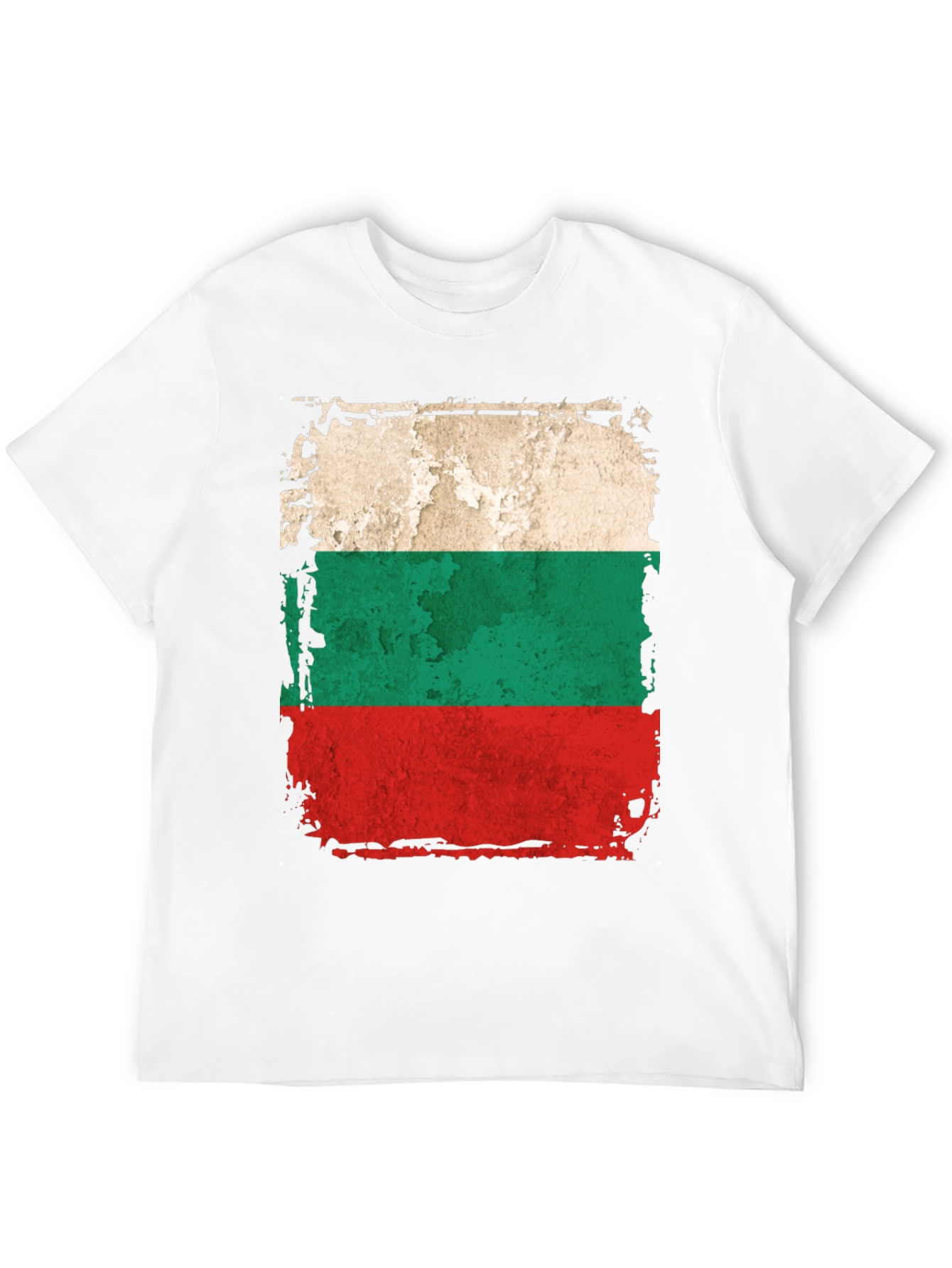 Bulgaria Flag Distressed Mens T-Shirt