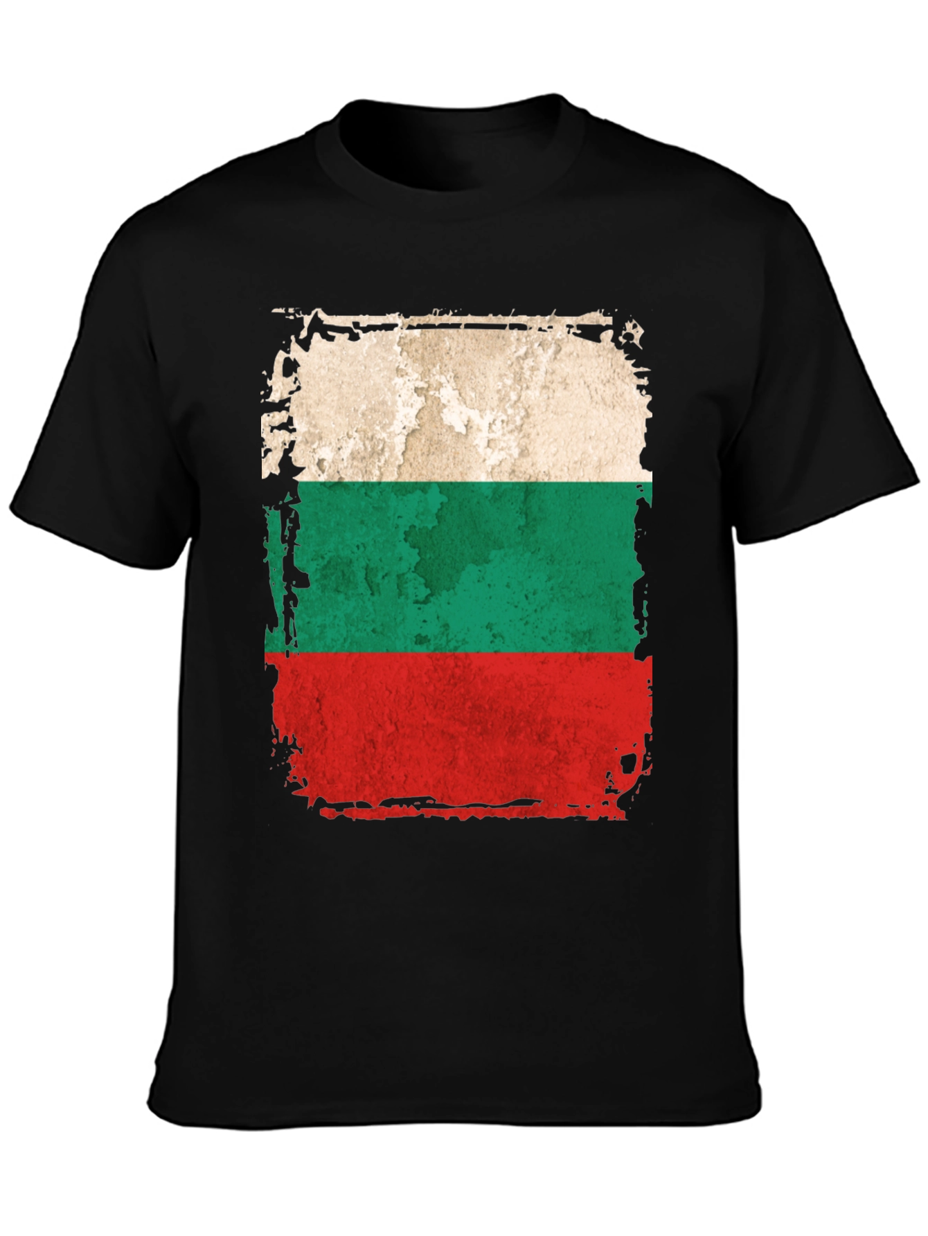 Bulgaria Flag Distressed Mens T-Shirt