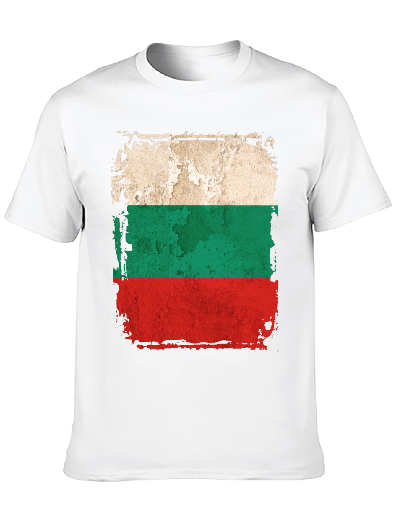 Bulgaria Flag Distressed Mens T-Shirt