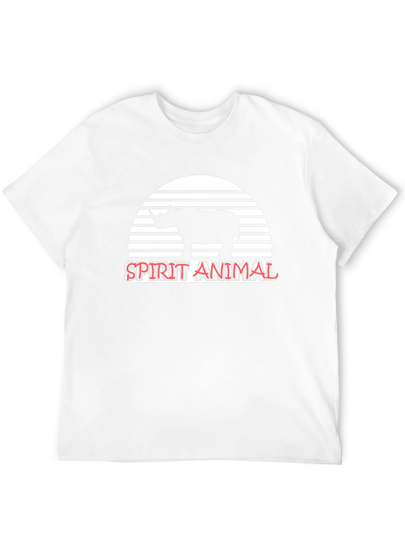 Rhino Spirit Animal Graphic Tee - Unisex Black T-Shirt