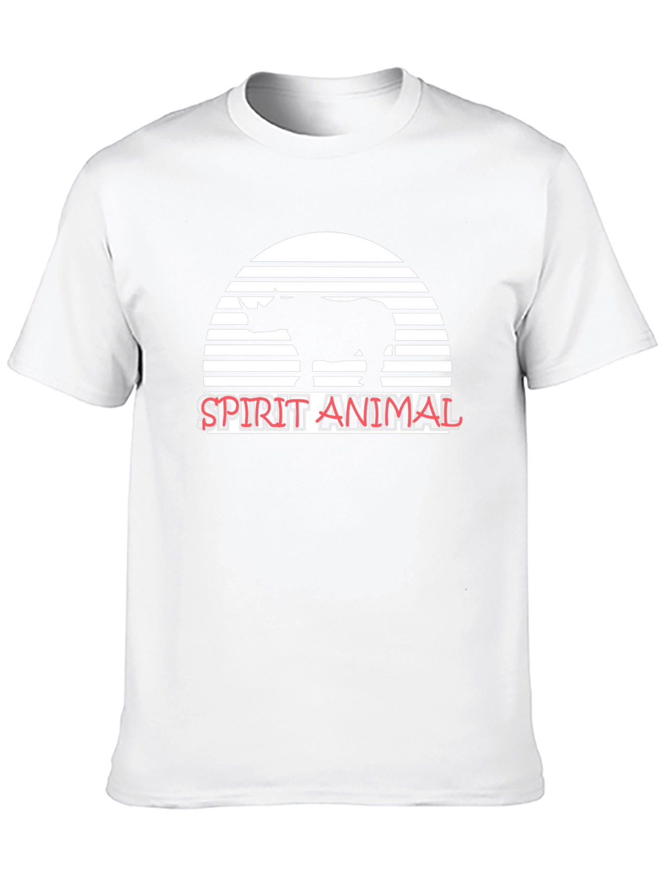 Rhino Spirit Animal Graphic Tee - Unisex Black T-Shirt