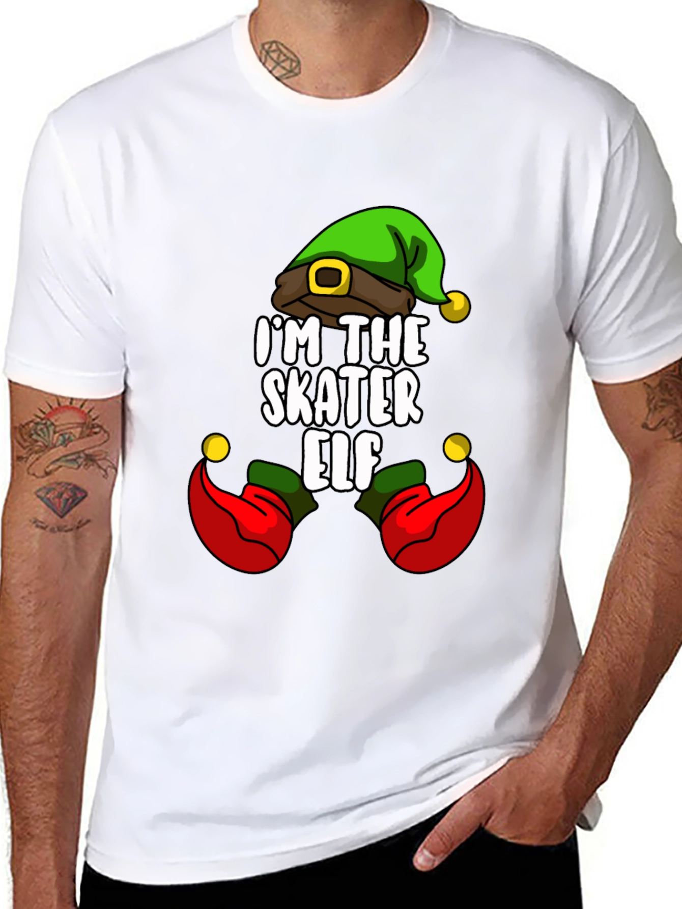 Im The Skater Elf Christmas T-Shirt