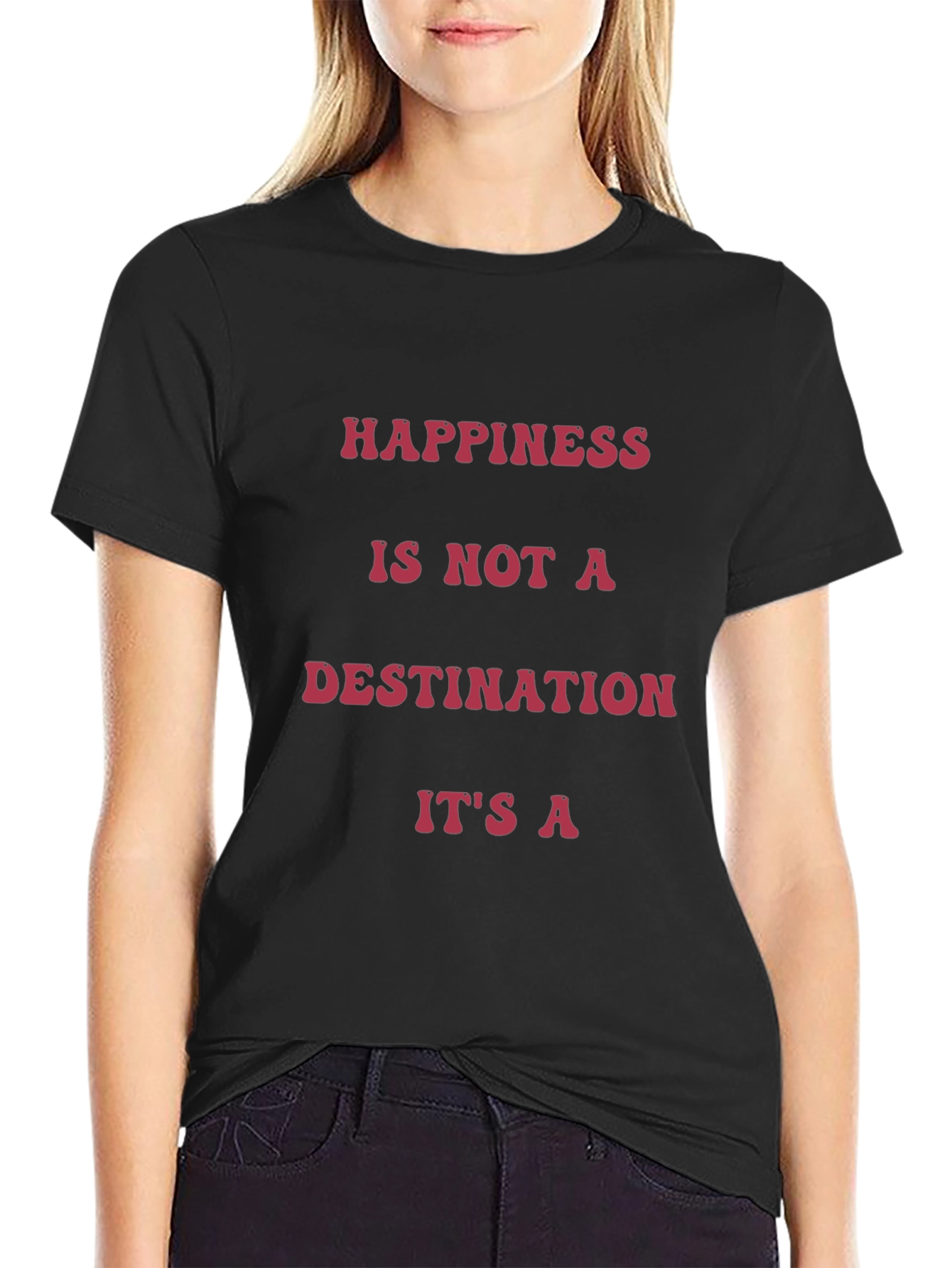 Happiness Quote Graphic T-Shirt