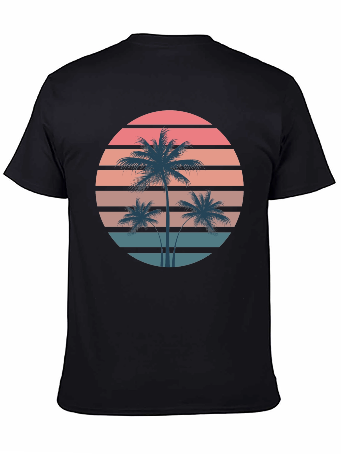 Retro Palm Tree Sunset Graphic T-Shirt